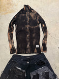 Vintage Knitted full zip up Sweater (S) custom boxy fit
