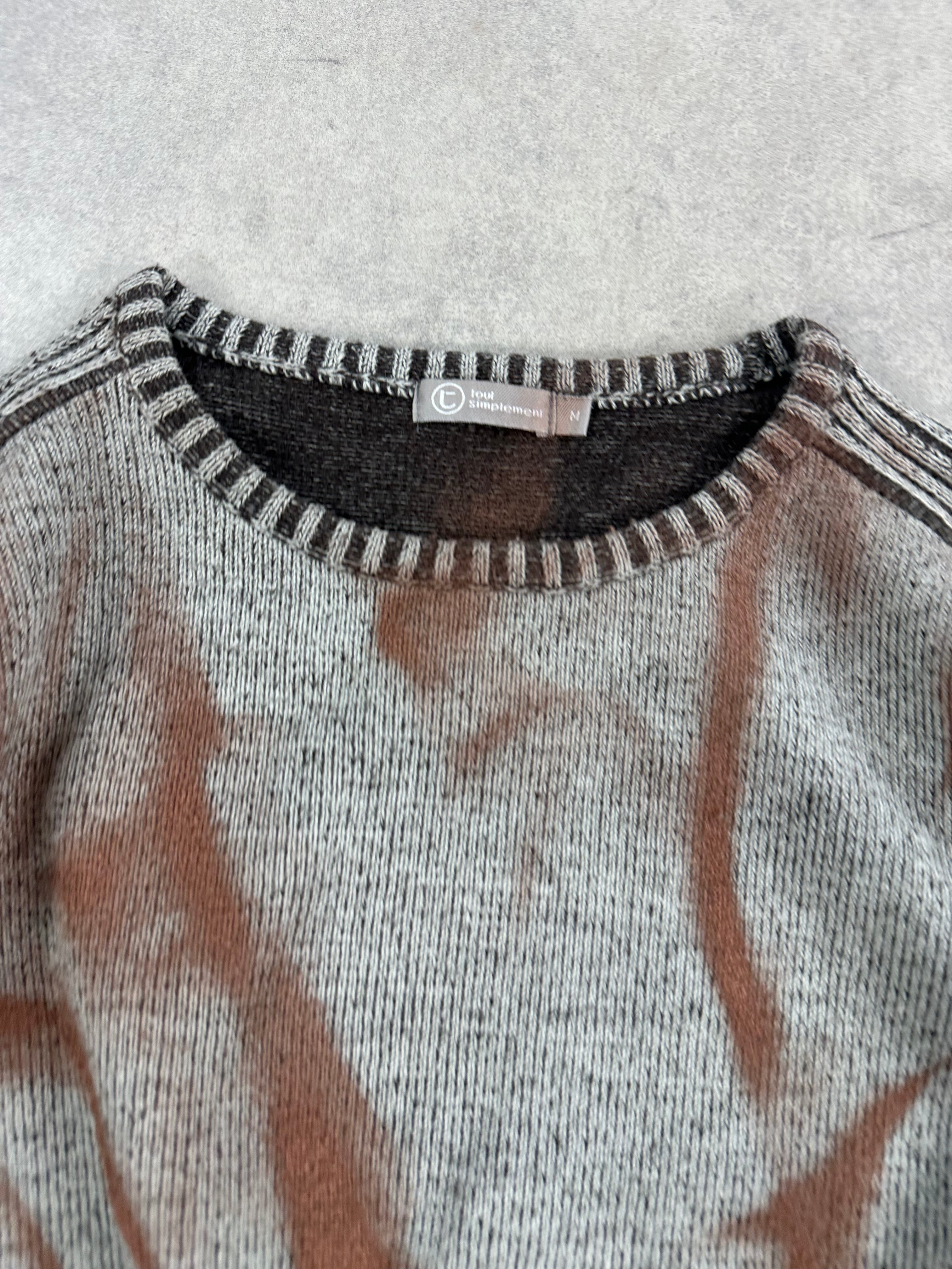 Knitted sweater custom y2k 00’s (M)