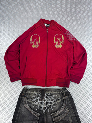 Vintage bomber Japanese jacket center clease  (L)