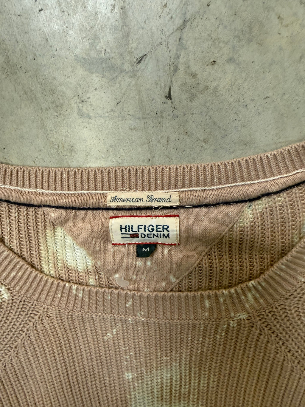 Vintage Tommy Hilfiger Bleached Knitted Sweater (M)