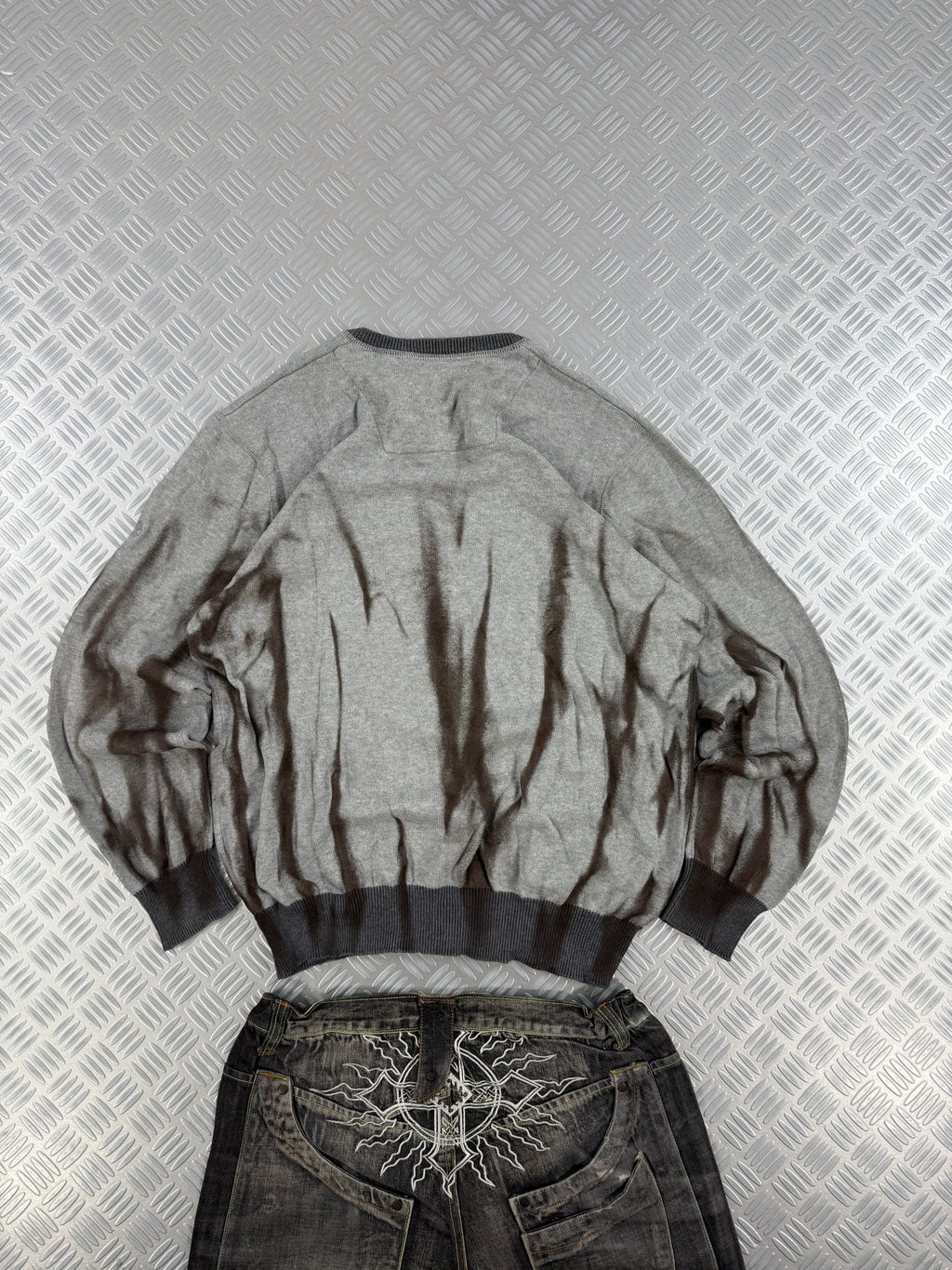 Vintage Timberland Y2k Knitted Sweater custom (XL)