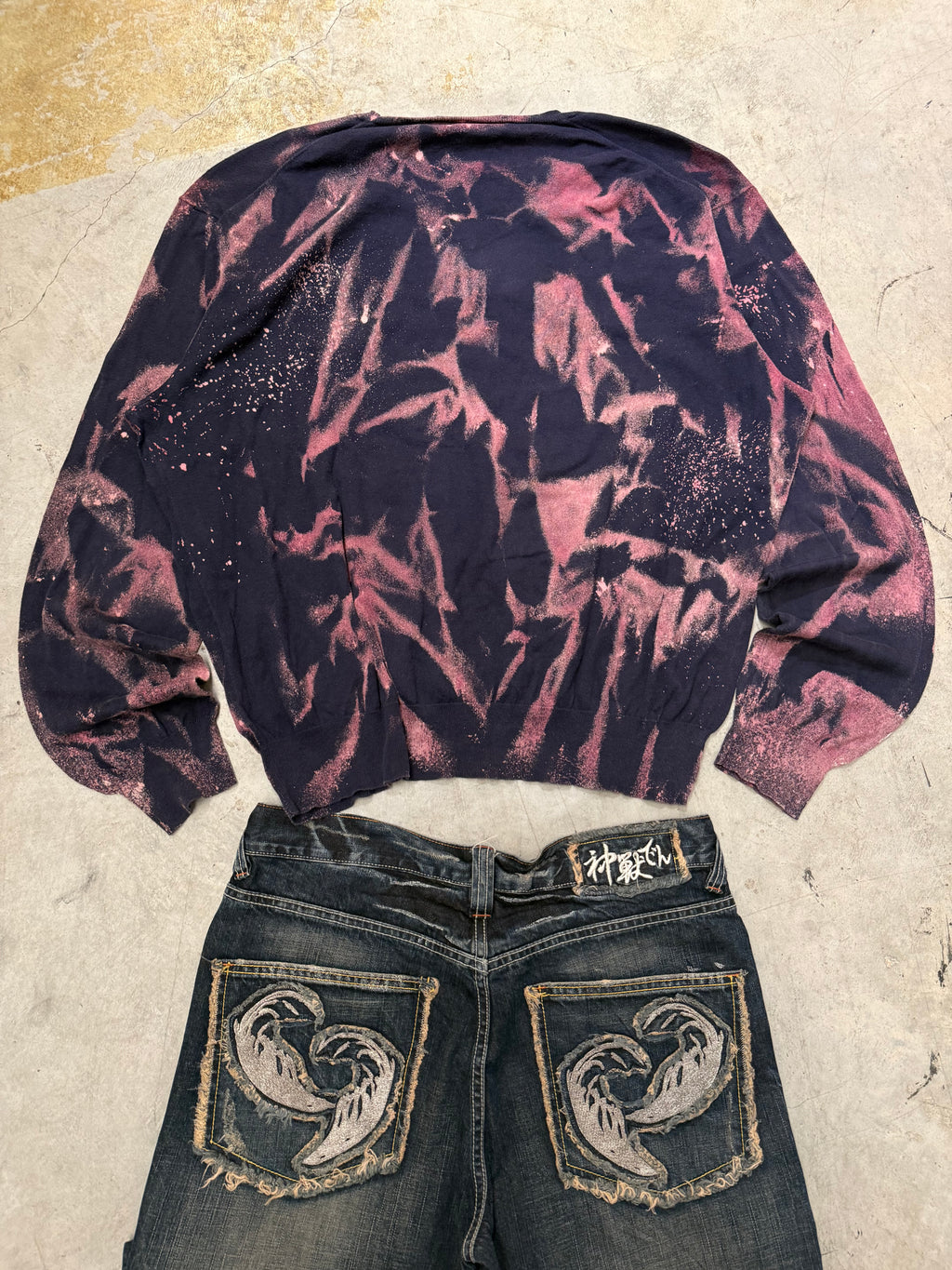 Vintage Polo Ralph Lauren Y2k Knitted Sweater Bleached (XL)
