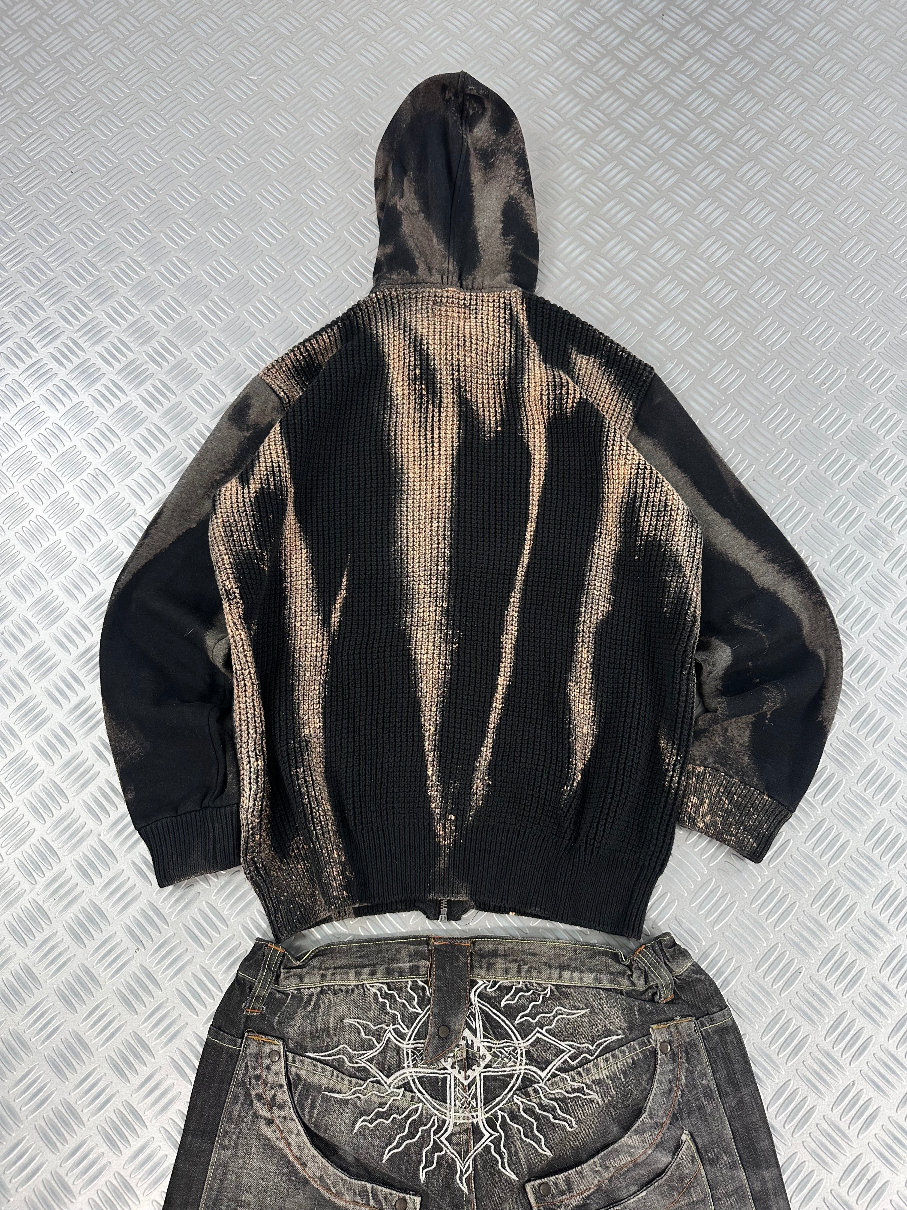 Hooded handmade knitted sweater pepe jeans vintage (L)