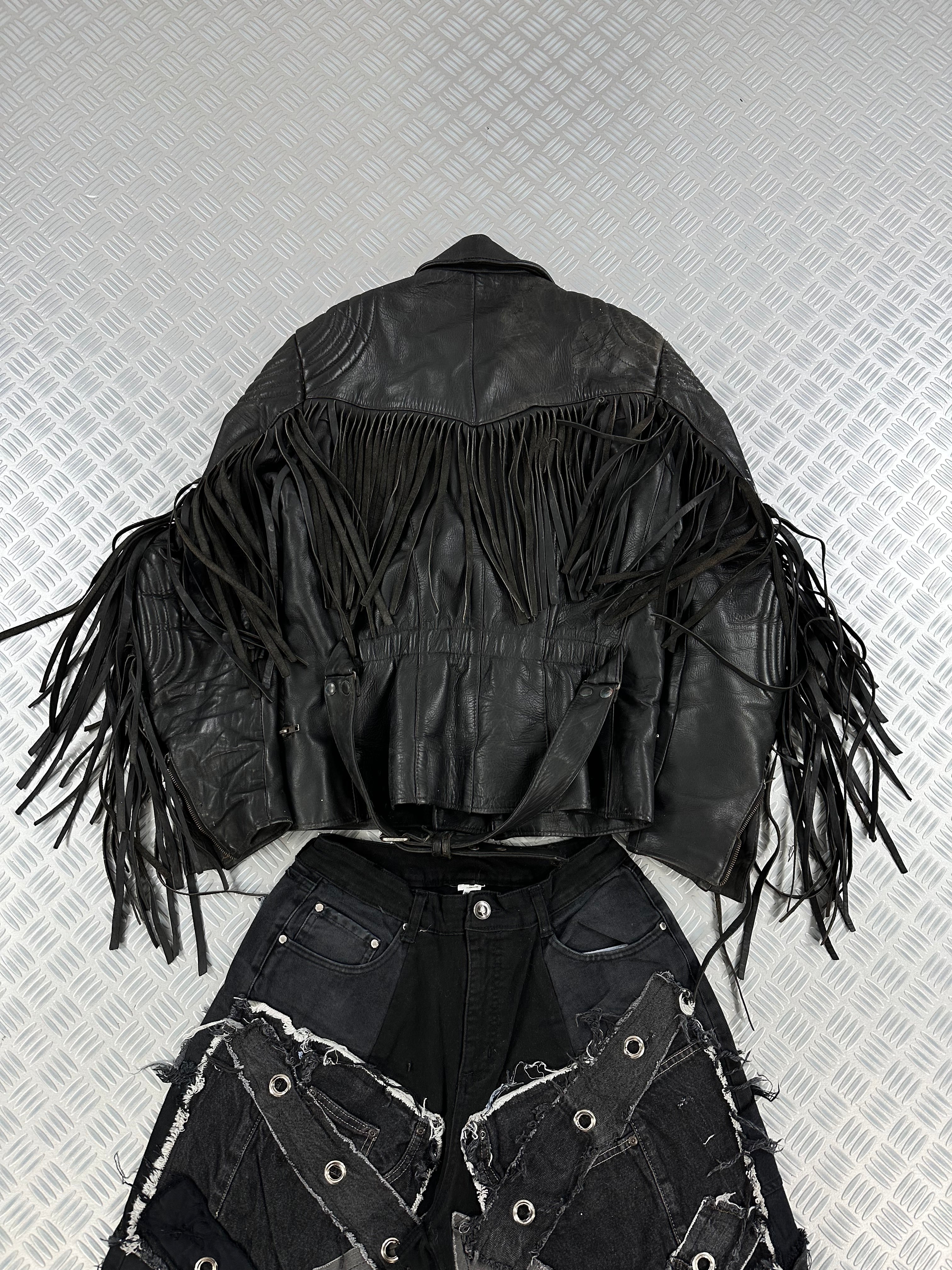Fringed vintage lether jacket 90’s