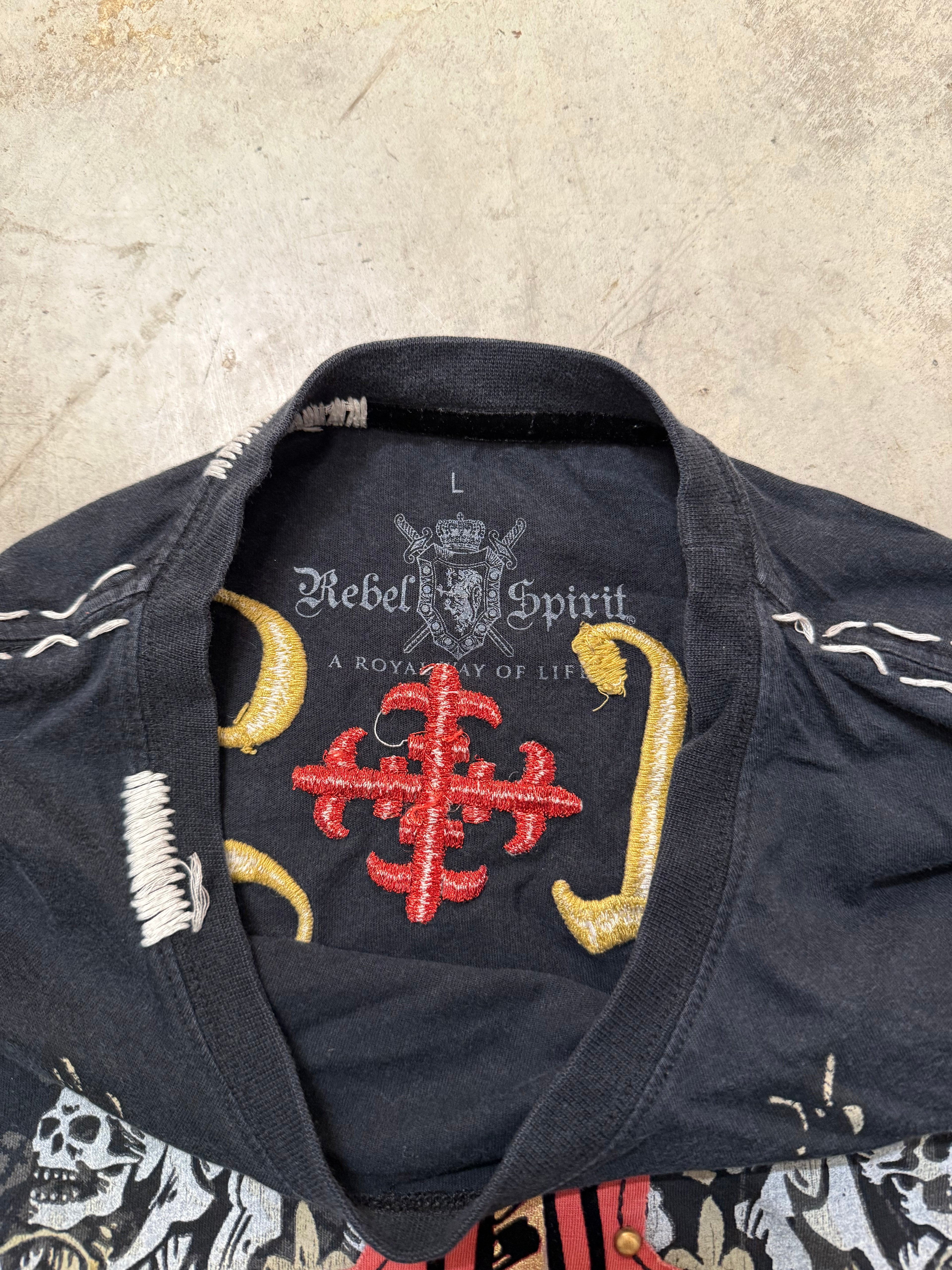 Vintage Y2k Rebel T-Shirt Affliction style (L)