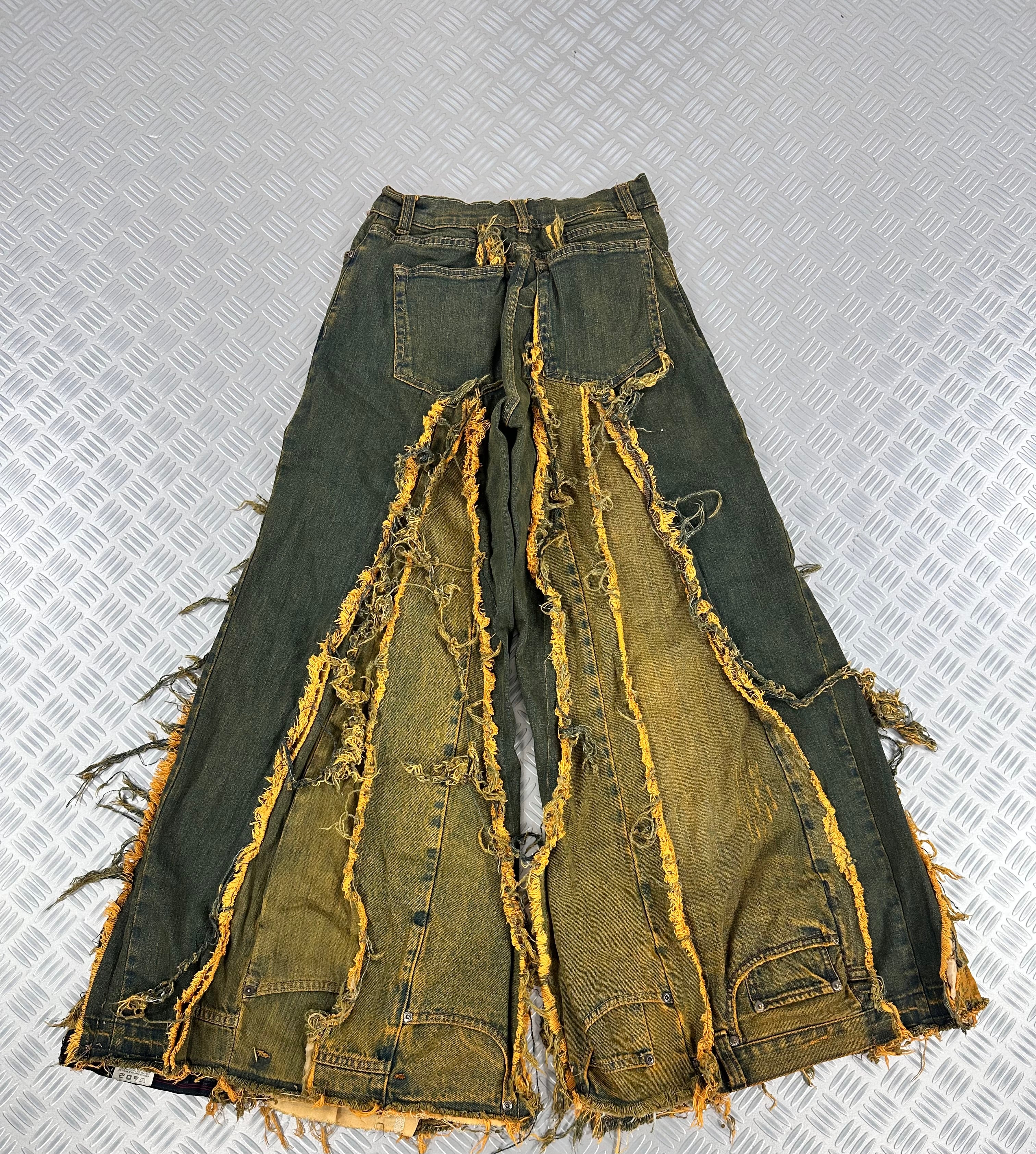 Super baggy jeans handmade patchwork upcycled