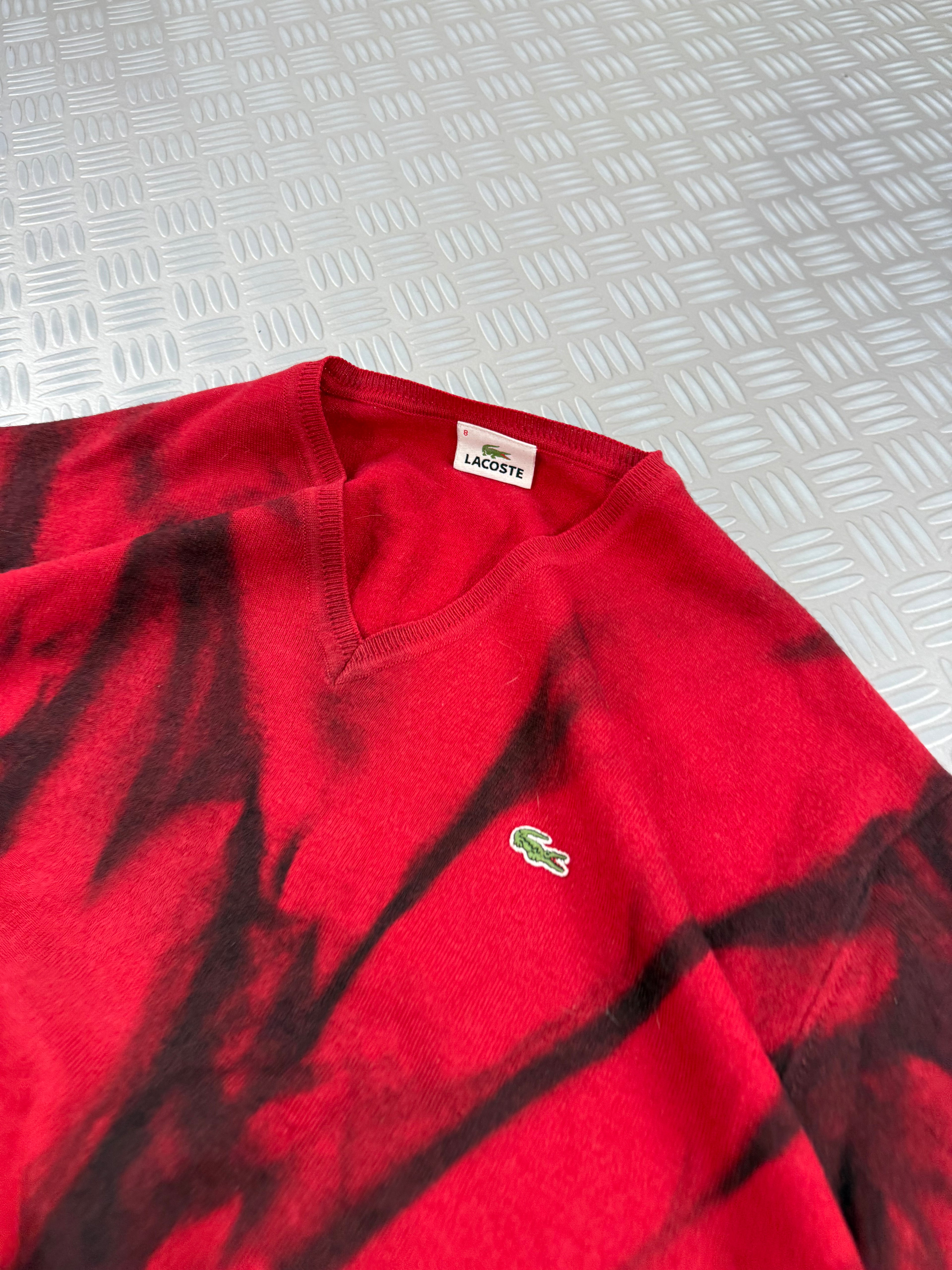 Vintage Lacoste Y2k Knitted Sweater custom (L)