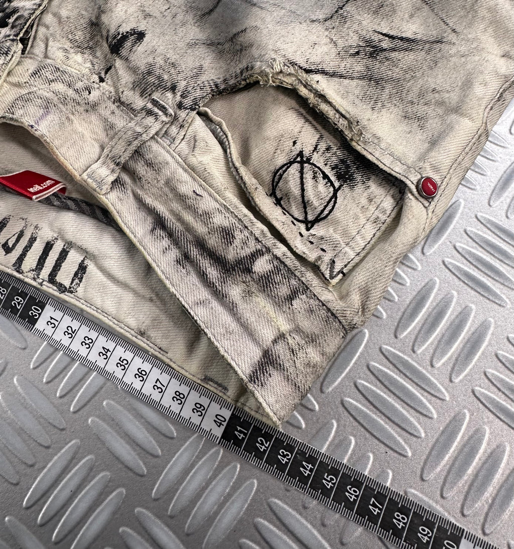 Vintage custom jeans faded y2k (L)