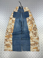 Super baggy jeans handmade patchwork (XXS)