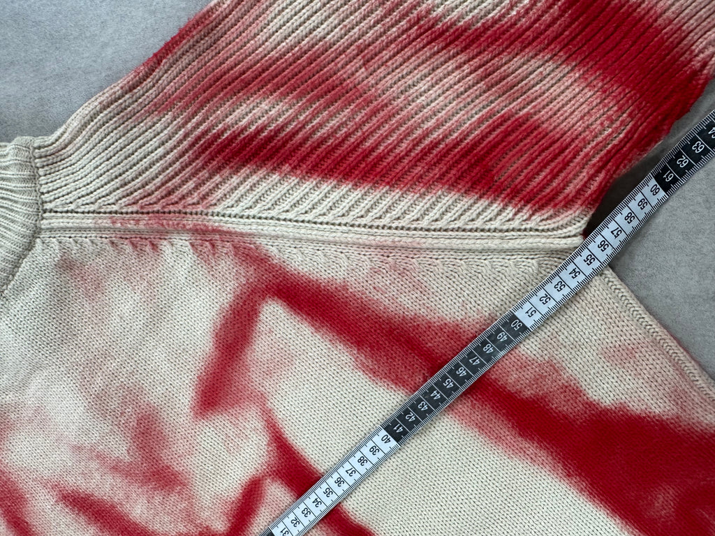 Mid zip knitted sweater custom Y2K (M)