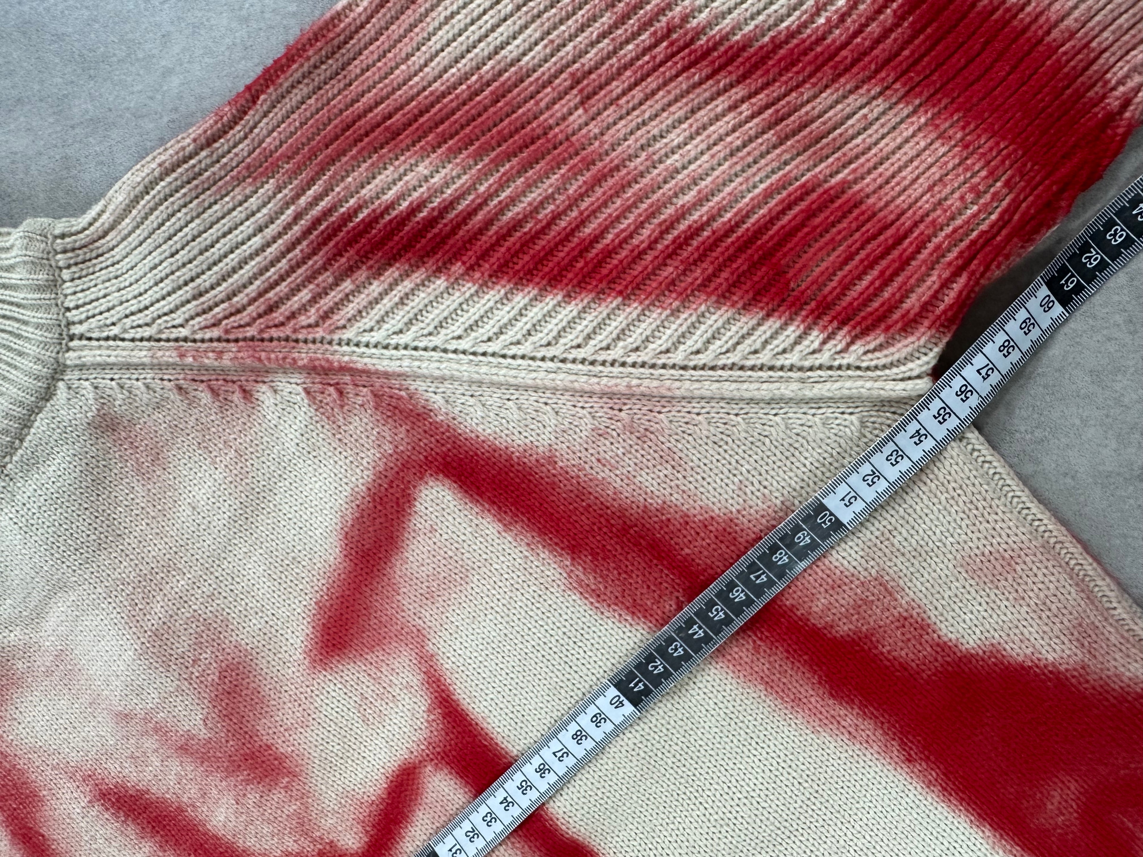 Mid zip knitted sweater custom Y2K (M)