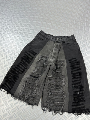 Baggy distressed jorts handmade (M)