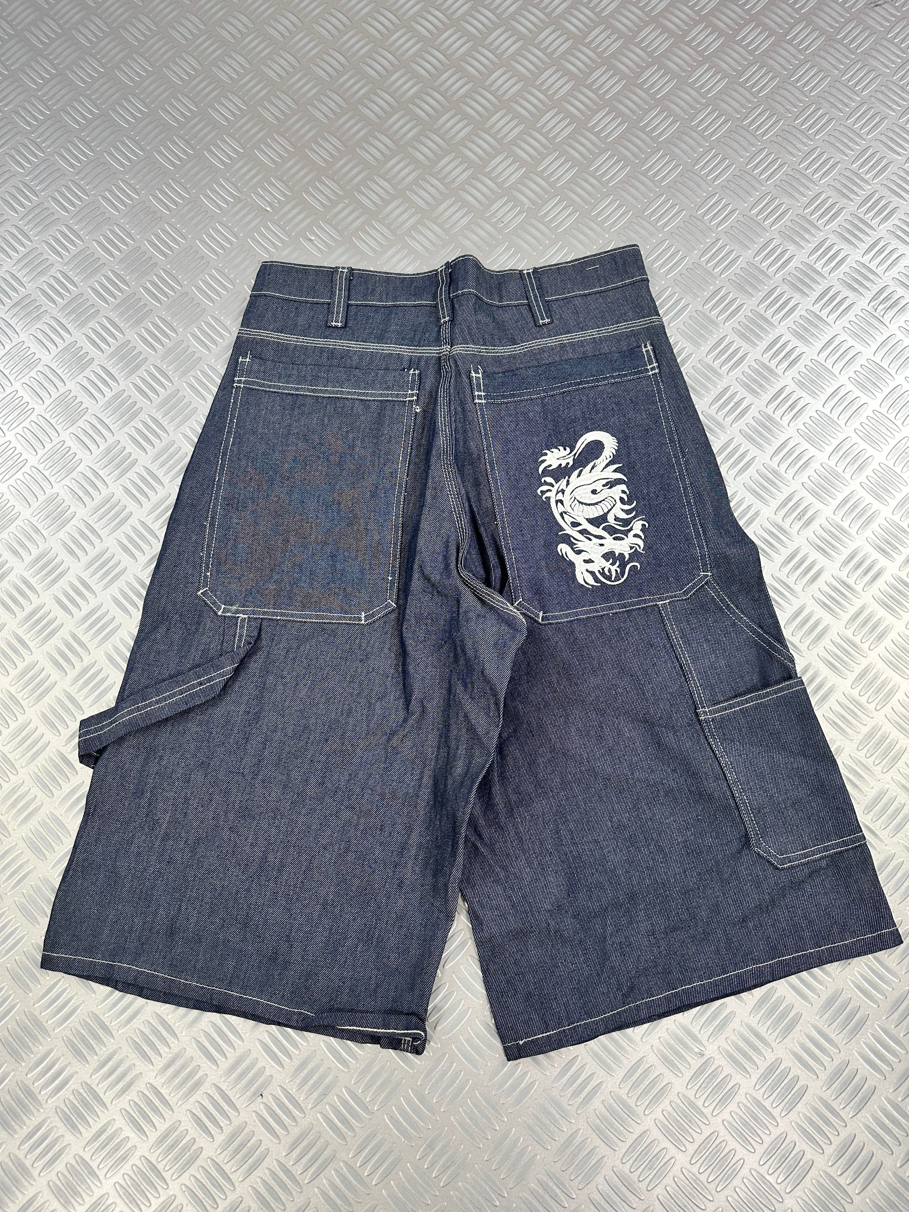 Baggy jorts carpenter vintage raw denim (M)