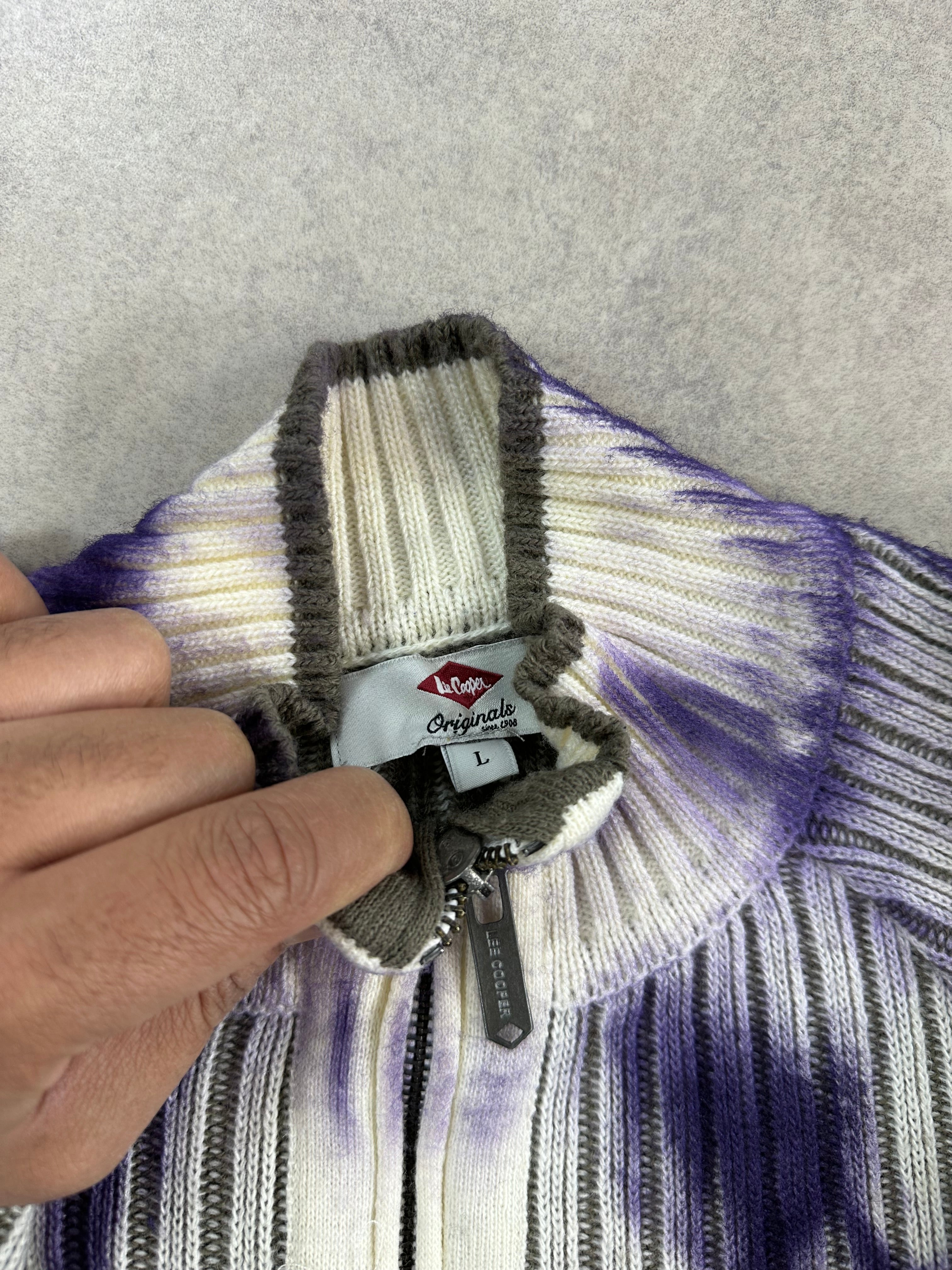 Vintage Lee Cooper Y2k Knitted 1/4 Zip custom (L)
