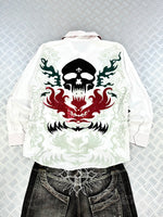 Vintage graphic shirt red ape tribal printed (XL)