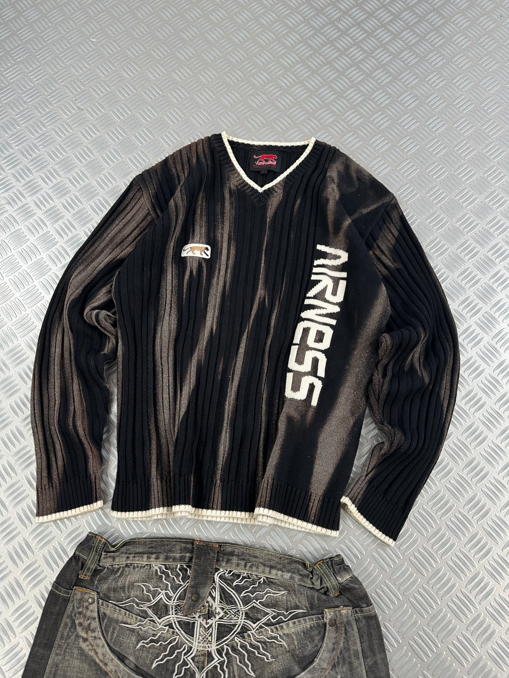Knitted sweater y2k custom 00’s (L)