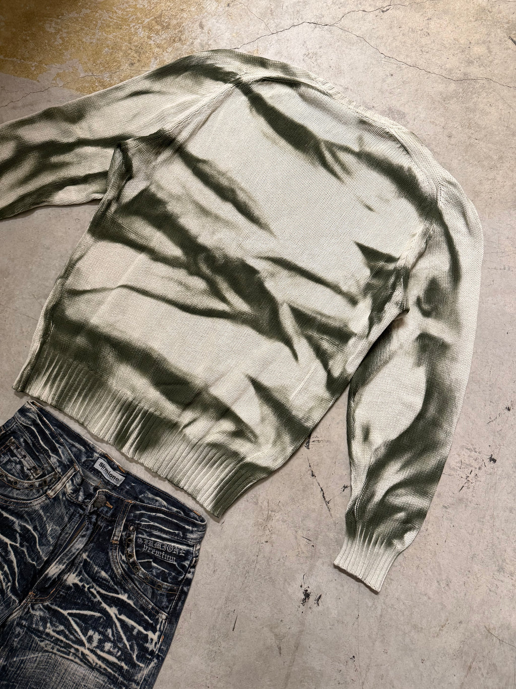 Vintage Knitted Y2k Sweater custom (L)