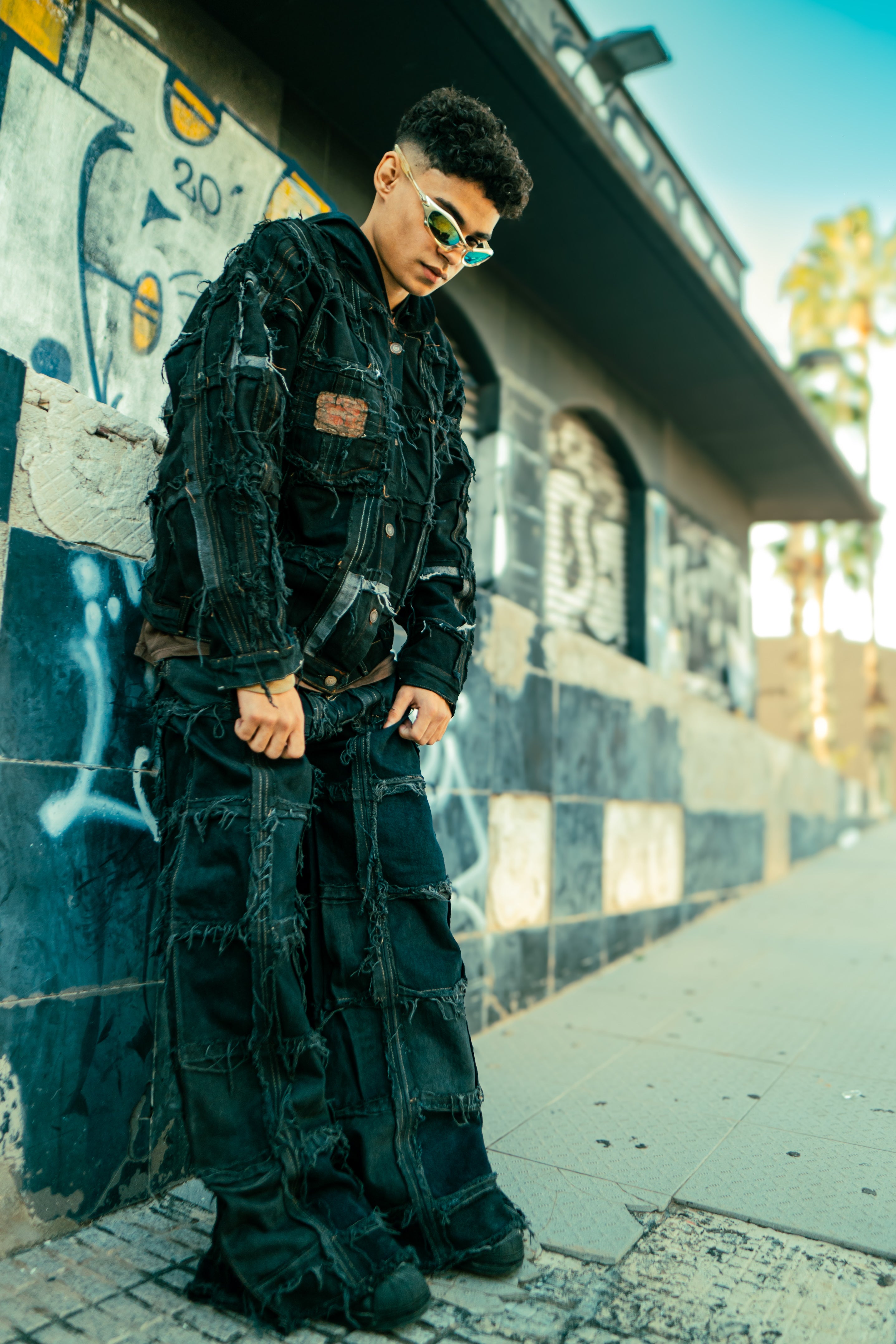 Vintage Patchwork Hip Hop Full Outfit