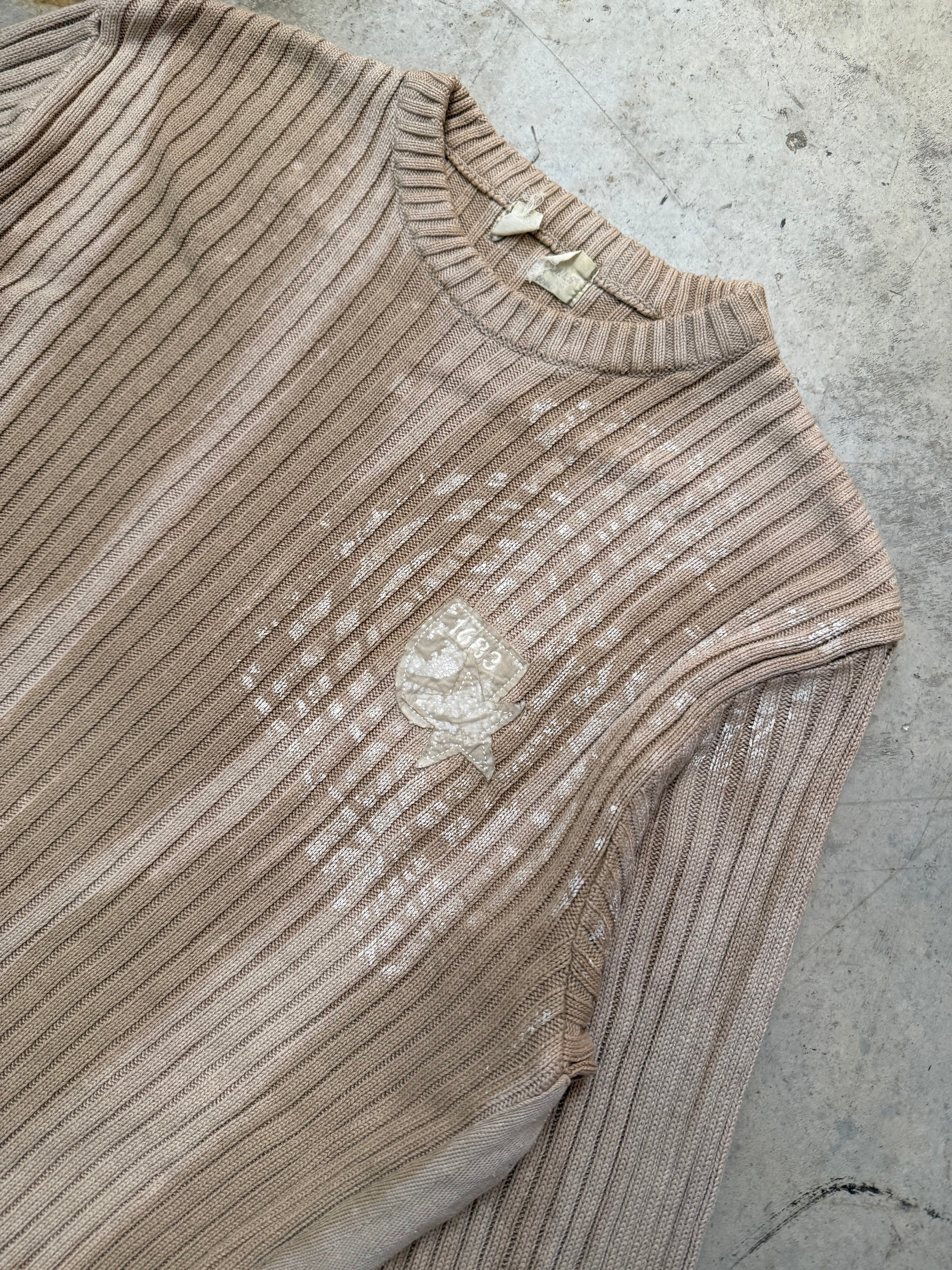 Vintage Knitted Bleached sweater (L)