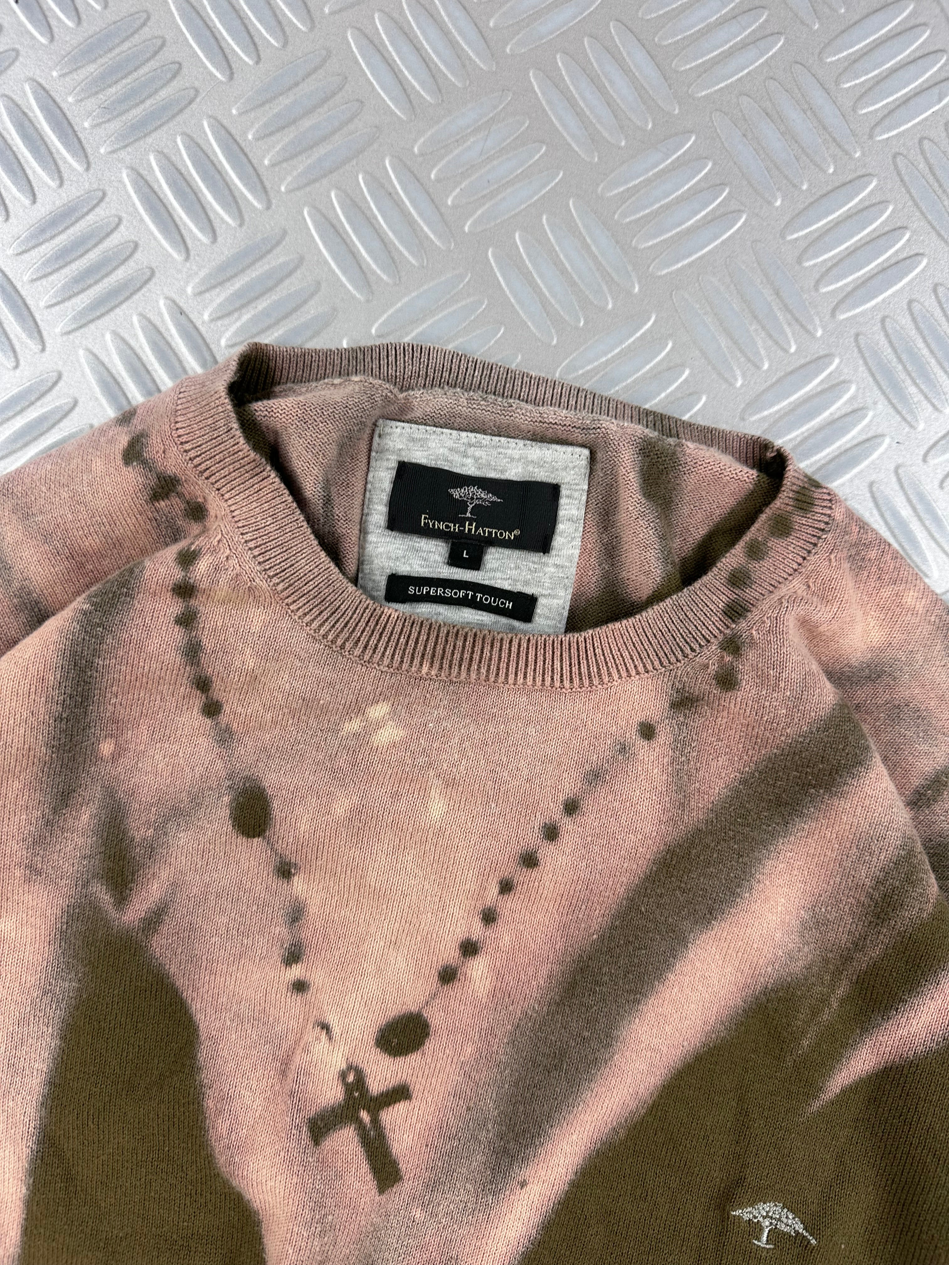 Vintage knitted sweater handmade (L)