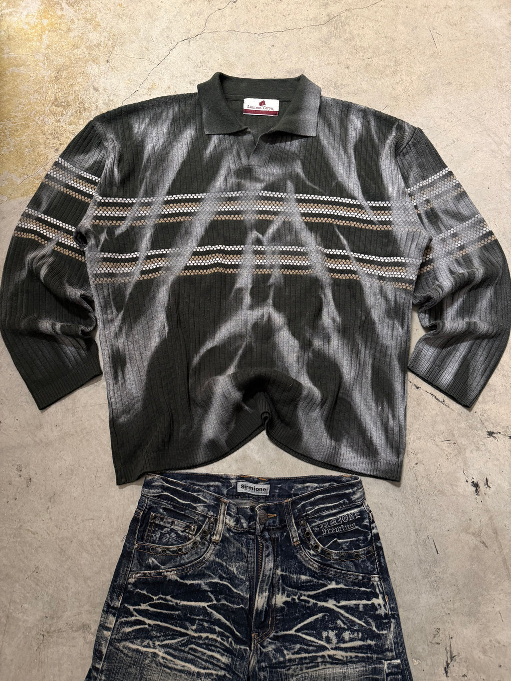 Vintage Y2k Knitted Sweater custom (M)