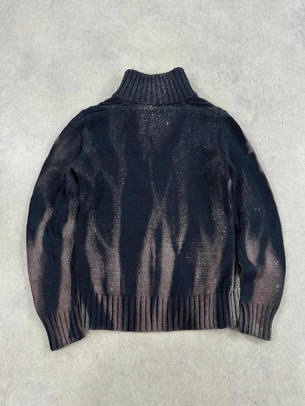 Vintage Y2k Hip Hop Bleached Knitted Sweater (S)