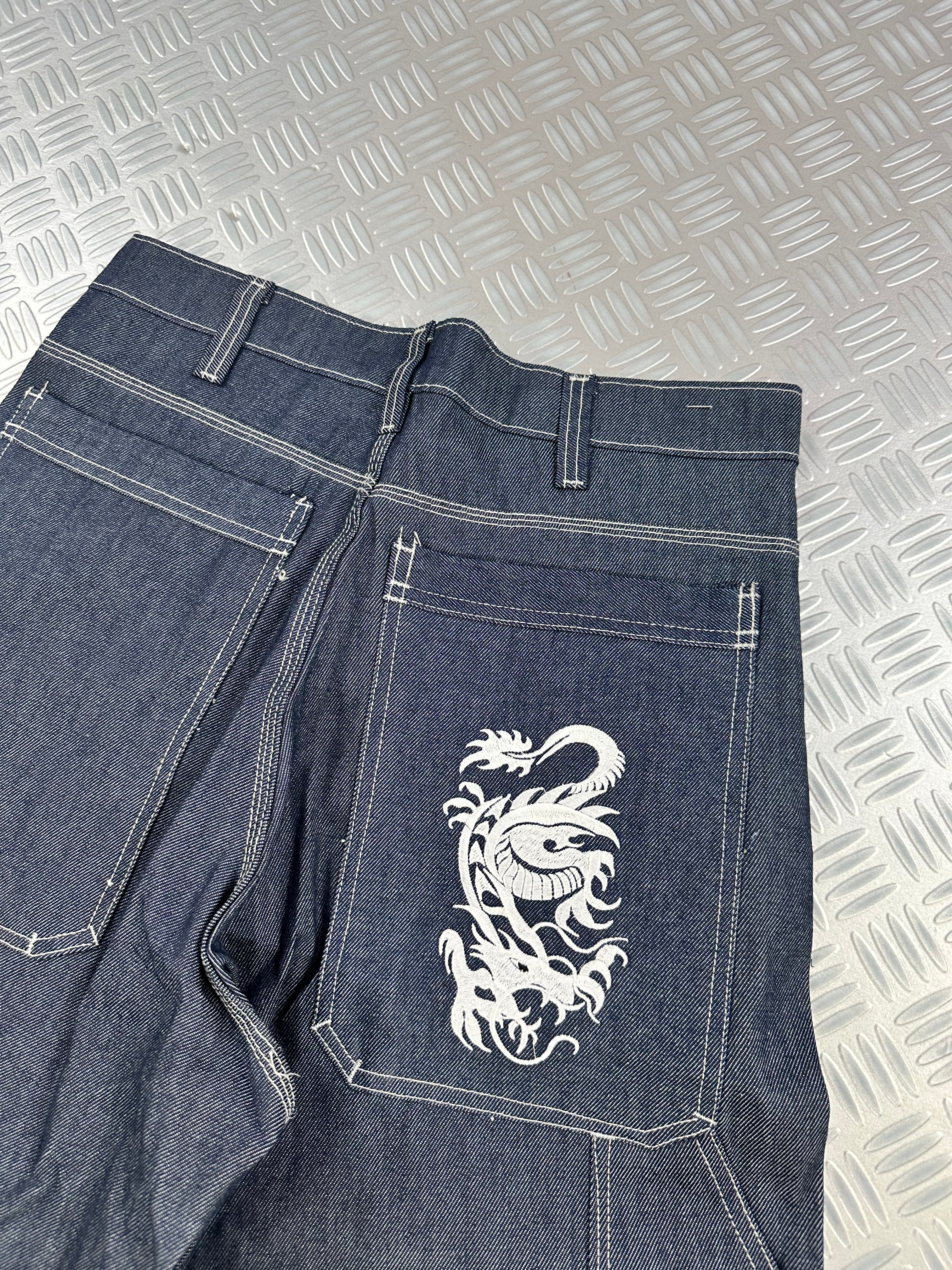 Baggy jorts carpenter vintage raw denim (M)