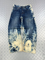 Avirex baggy jeans handmade acid washed ( L)