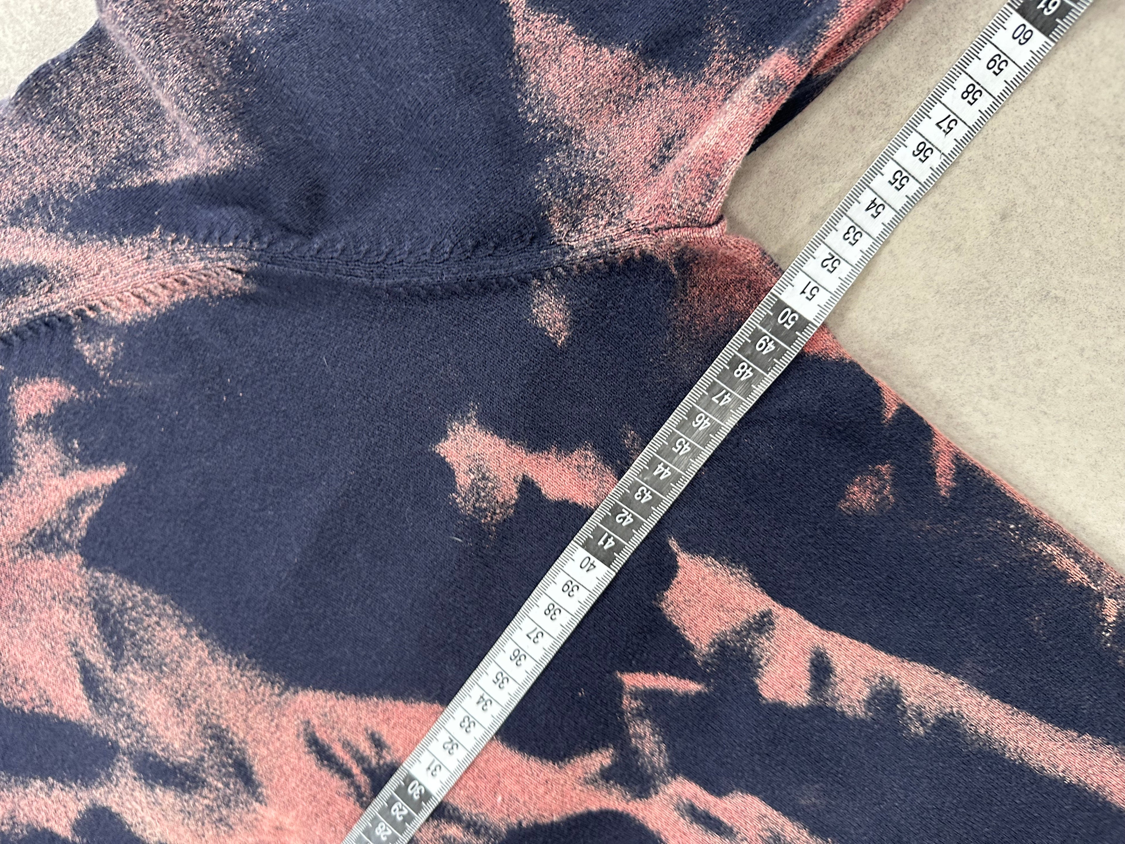 Full zip knitted sweater custom y2k (M)