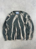 Vintage Y2k Knitted Bleached sweater custom (XL)