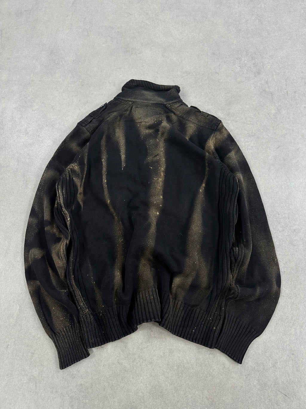 Full zip knitted sweater custom 00’s (S)