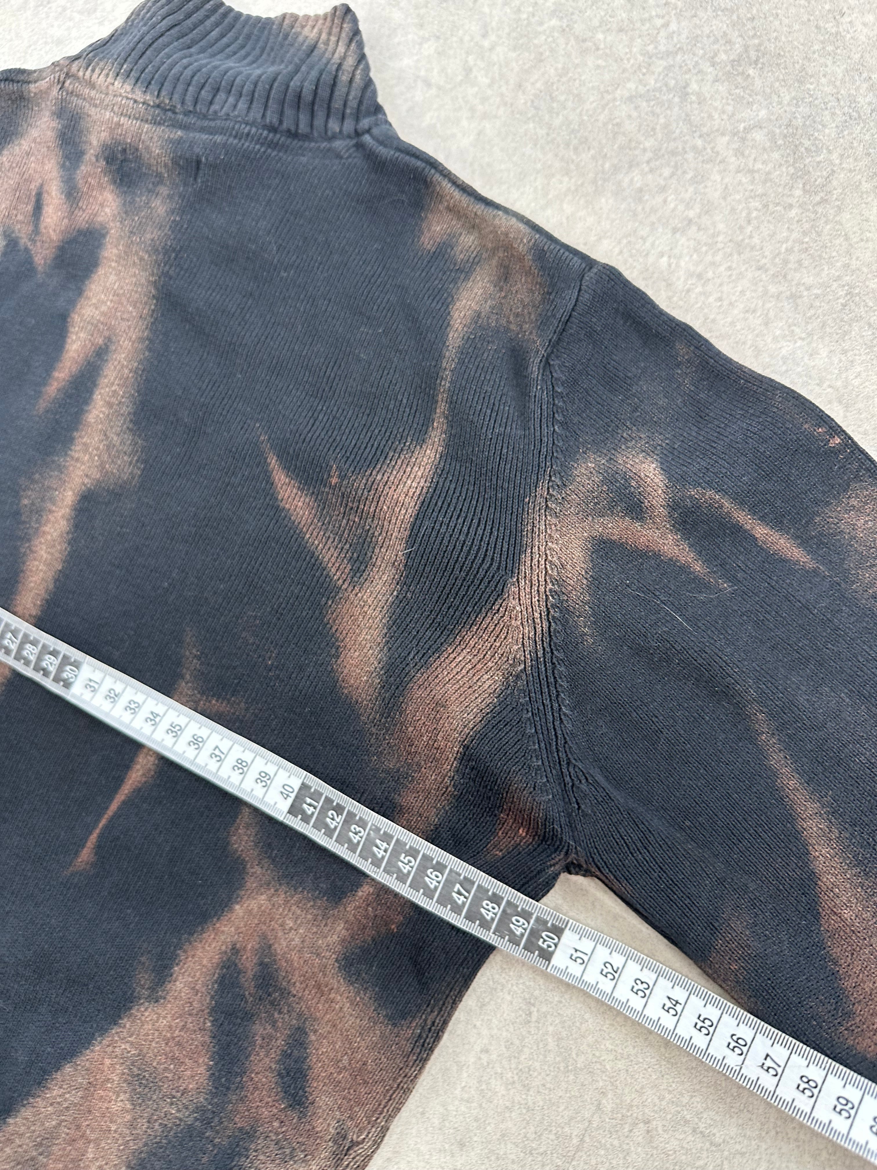 Full zip knitted sweater custom y2k (S)