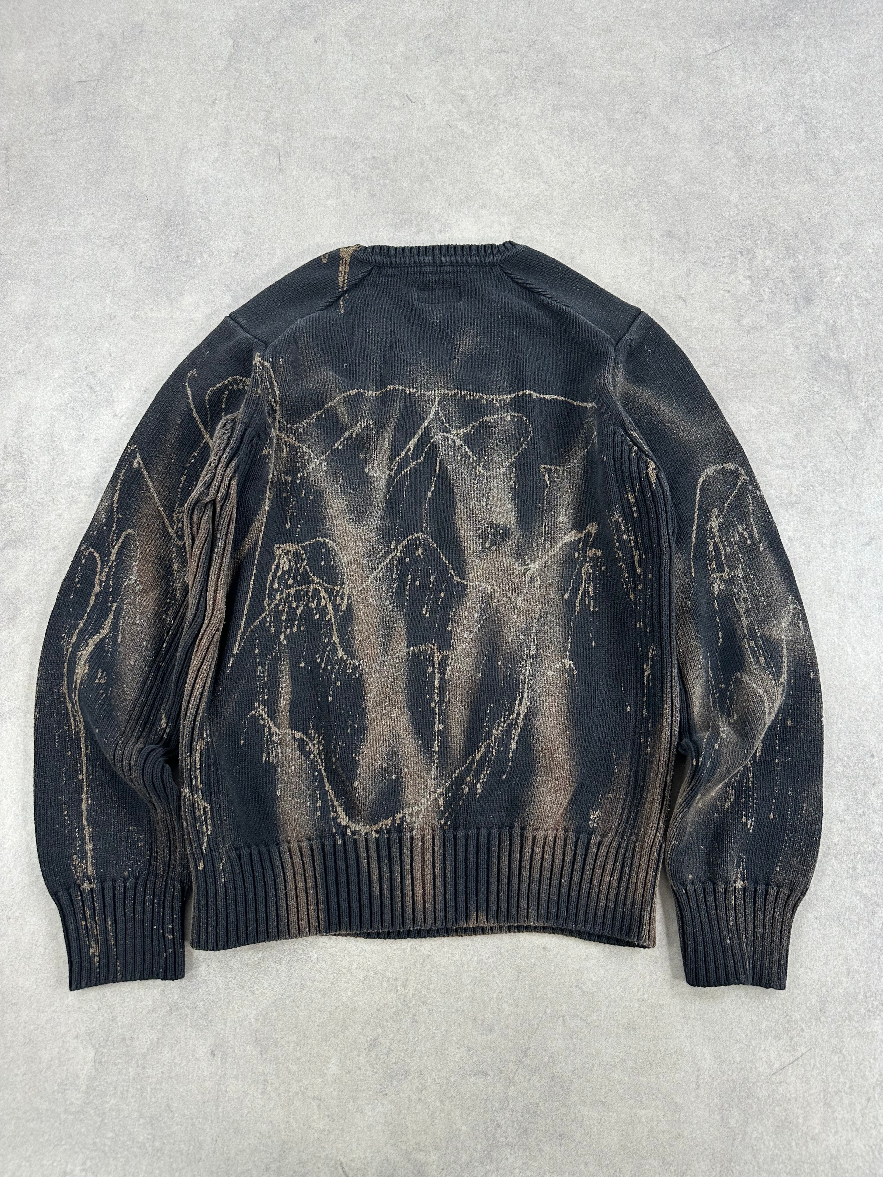 Knitted sweater custom y2k (M)