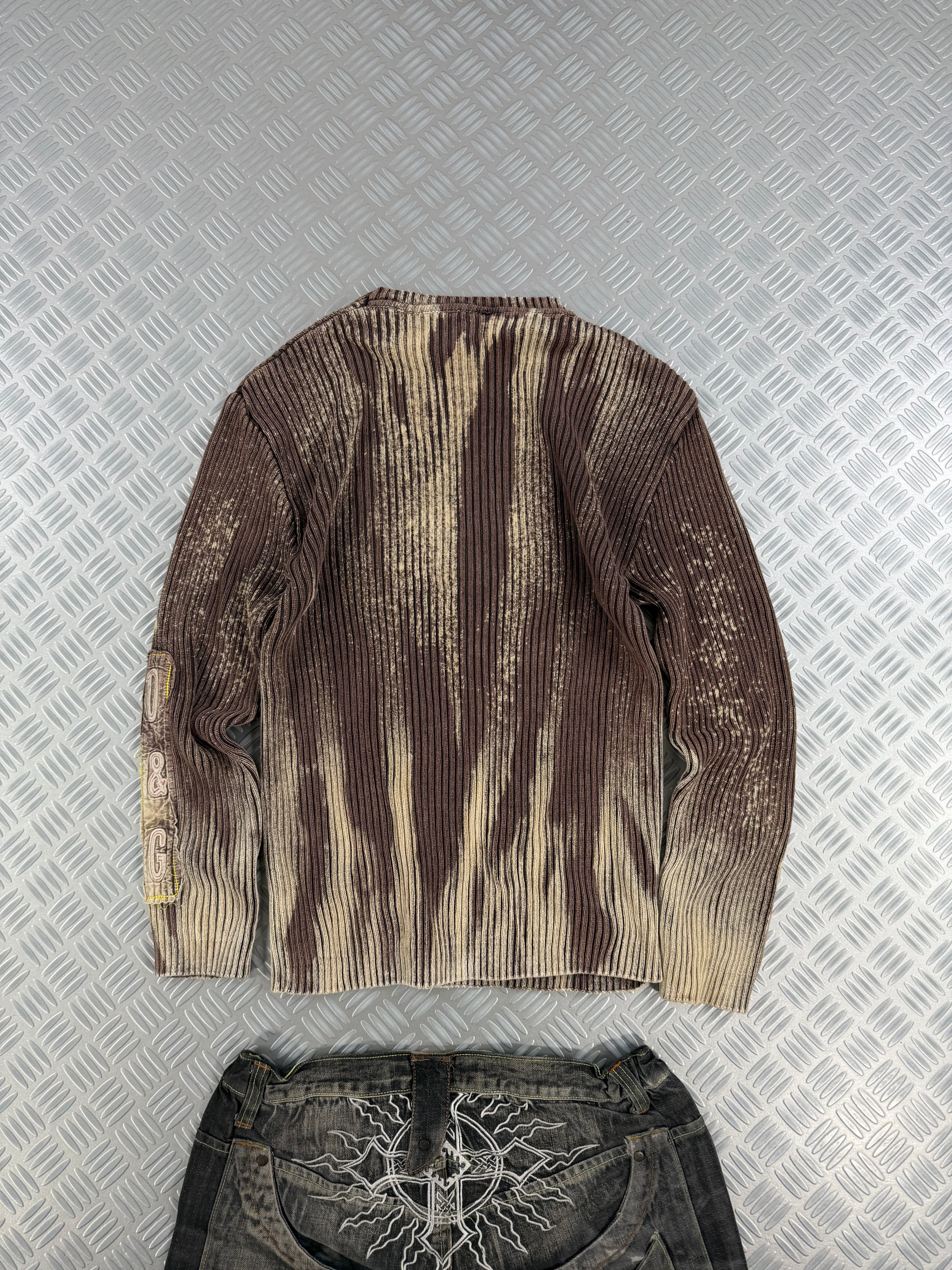 Vintage Y2k Knitted Bleached Sweater (S)