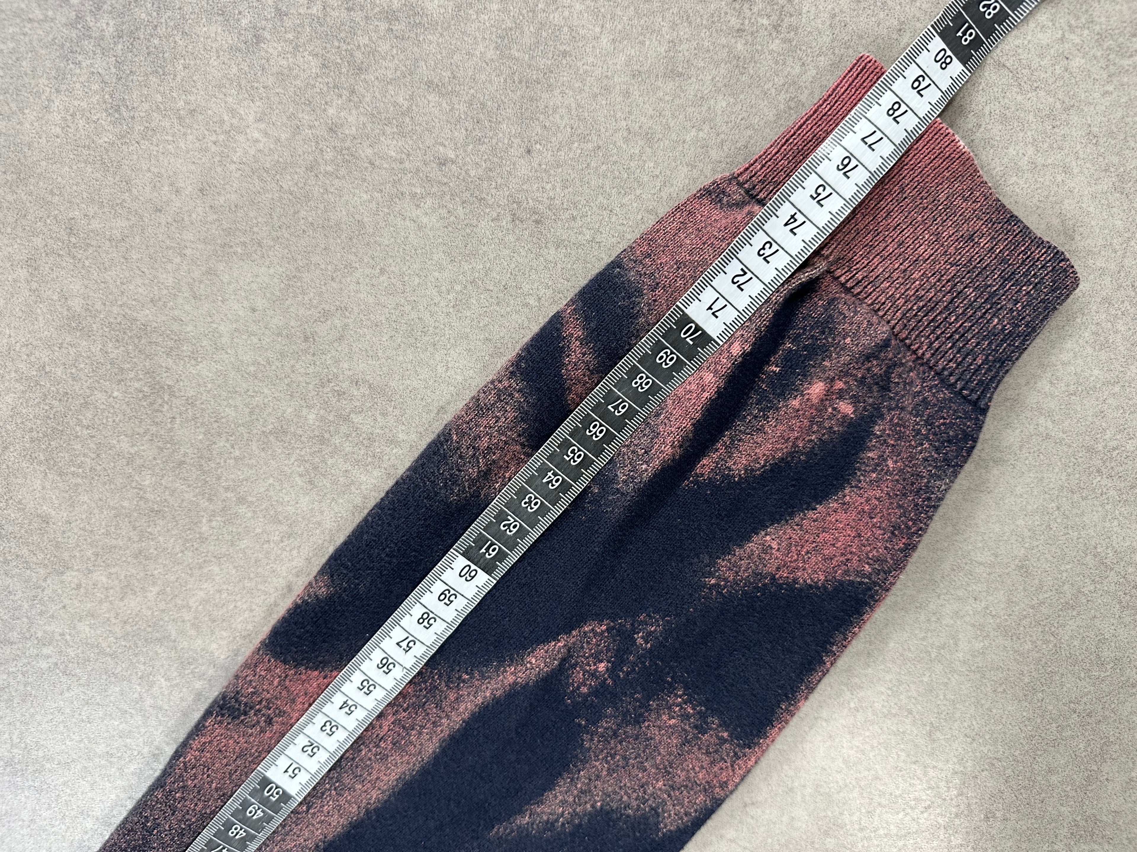 Full zip knitted sweater custom y2k (M)
