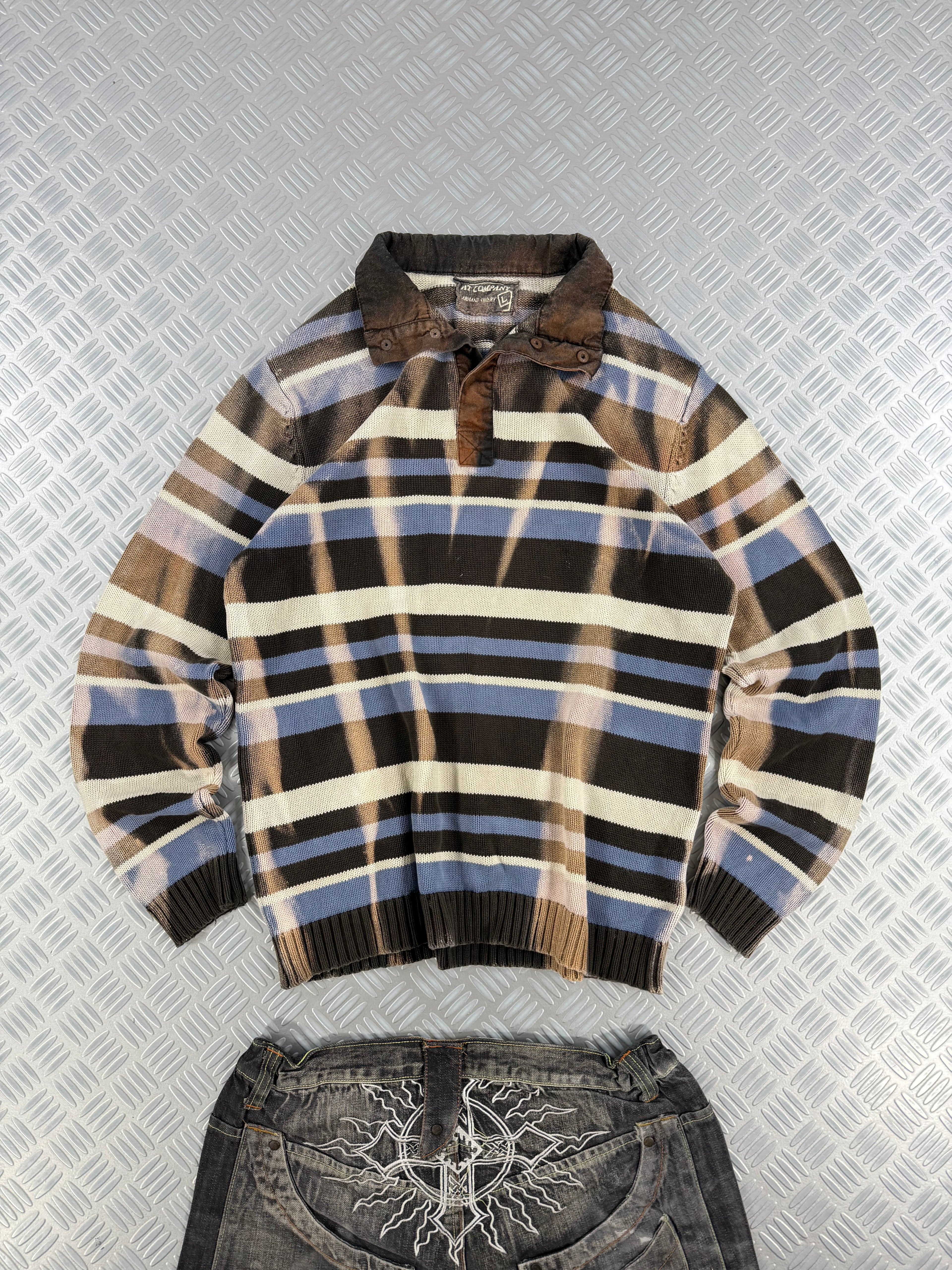 Vintage Knitted Y2k Bleached Sweater (L)