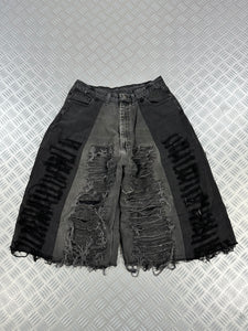 Baggy distressed jorts handmade (M)