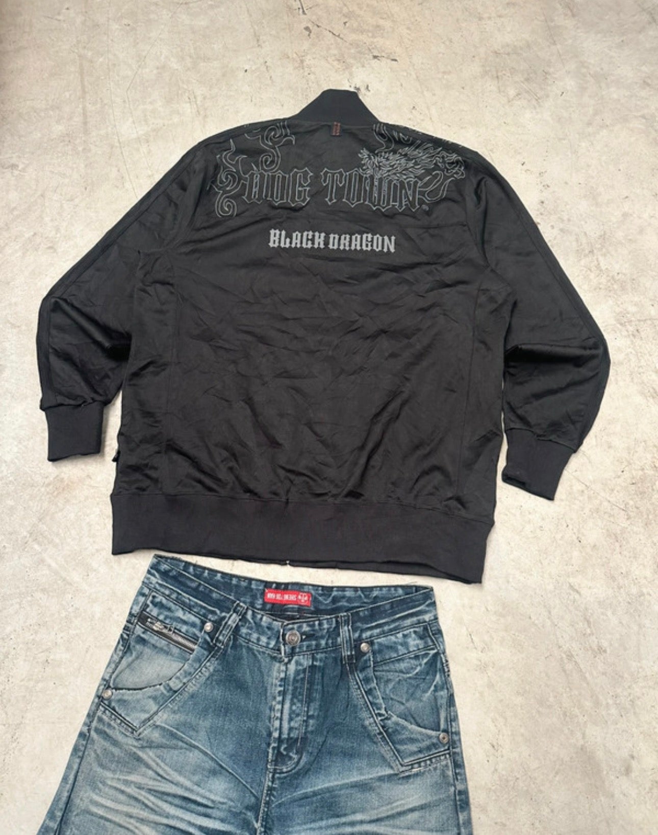 Vintage souvenir soukajan Dog Town Black Dragon Jacket