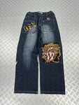 Vintage Monkey Knitted Baggy Jeans 2000s