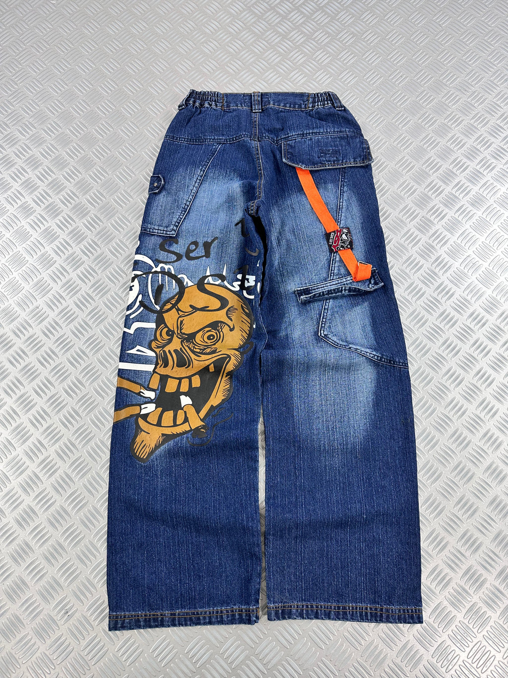 baggy graphic jeans vintage 2000's (XS)