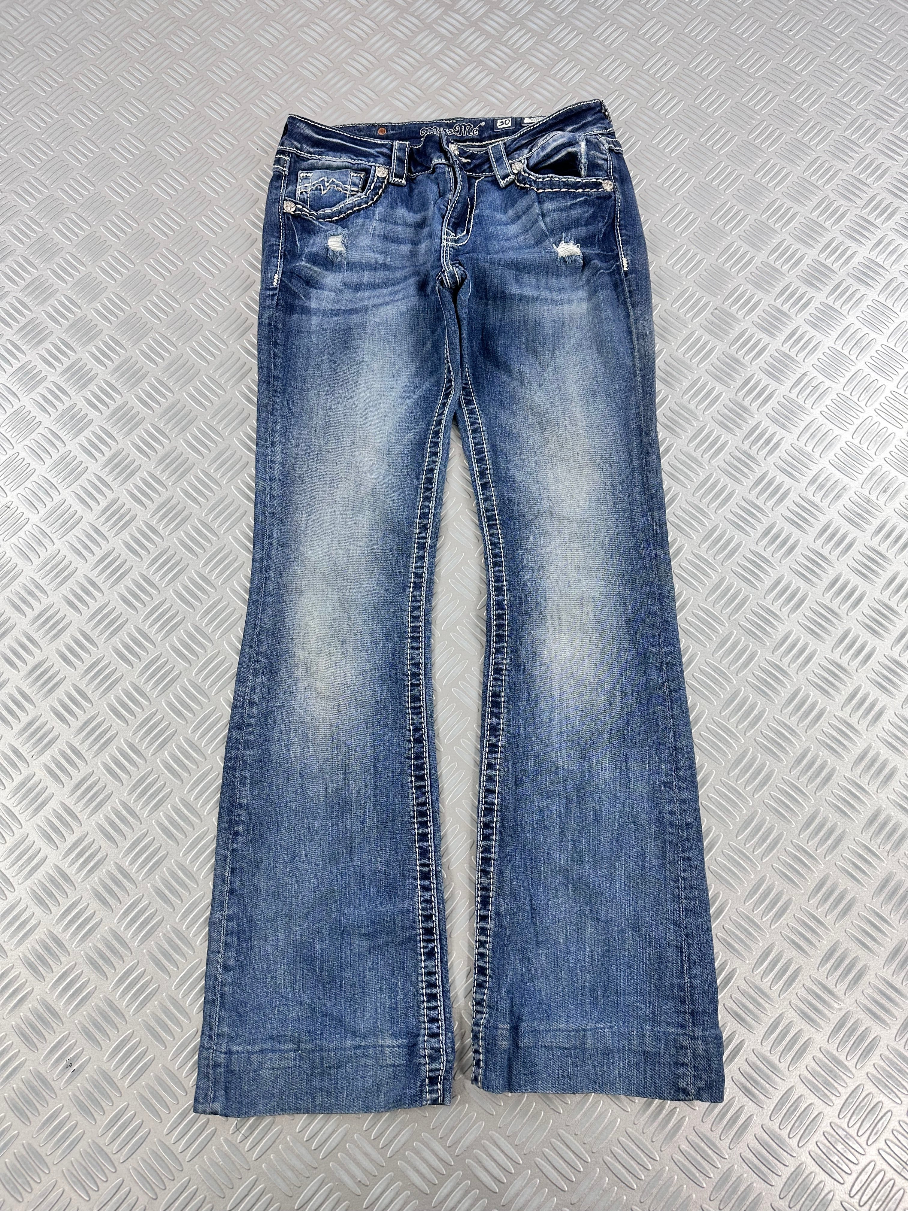 Missme flared low rise jeans 2000,s (M)