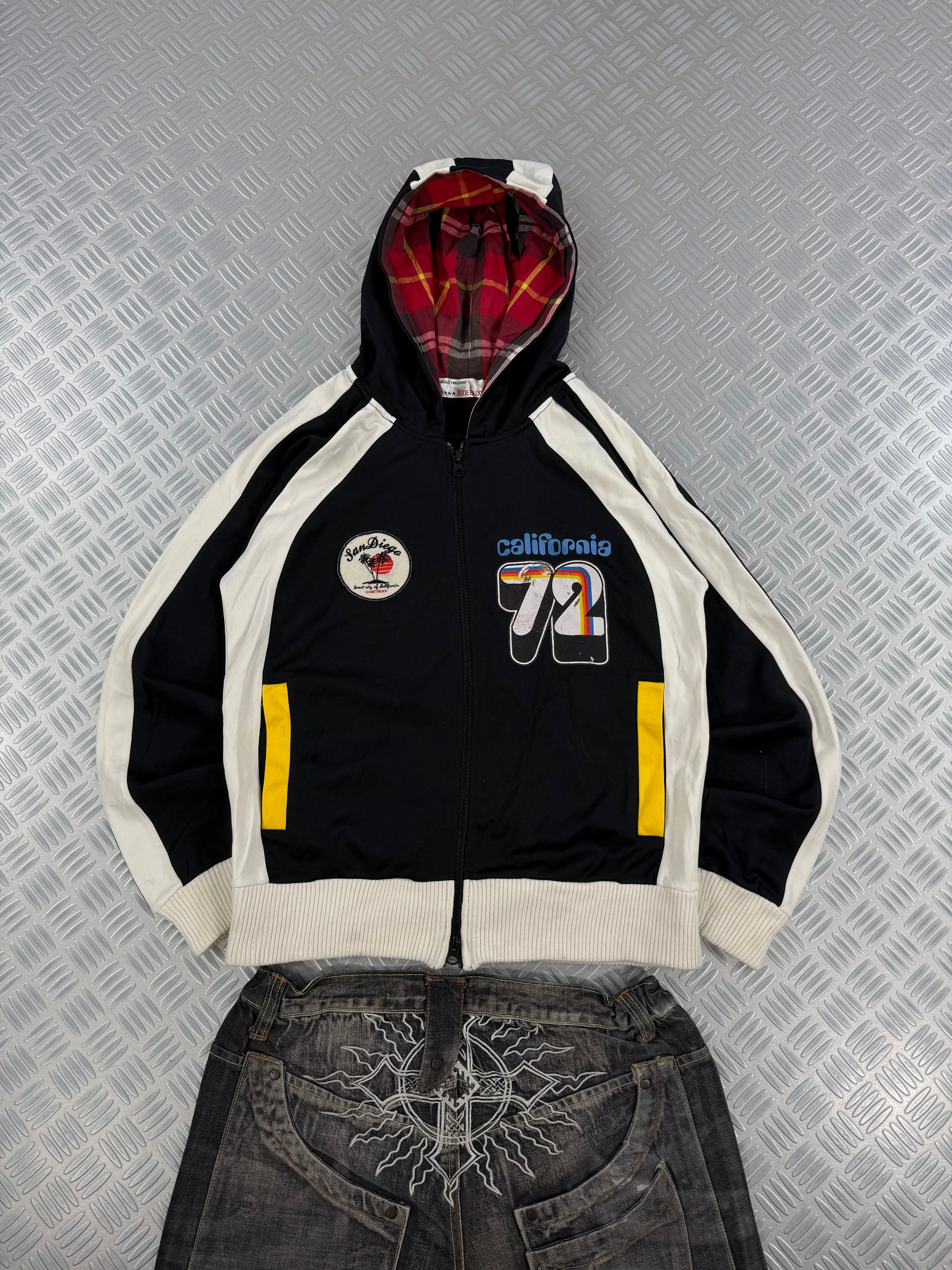 vintage japanese y2k hooded jacket (M)