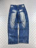 vintage y2k jeans spider embroidered 00's (M)