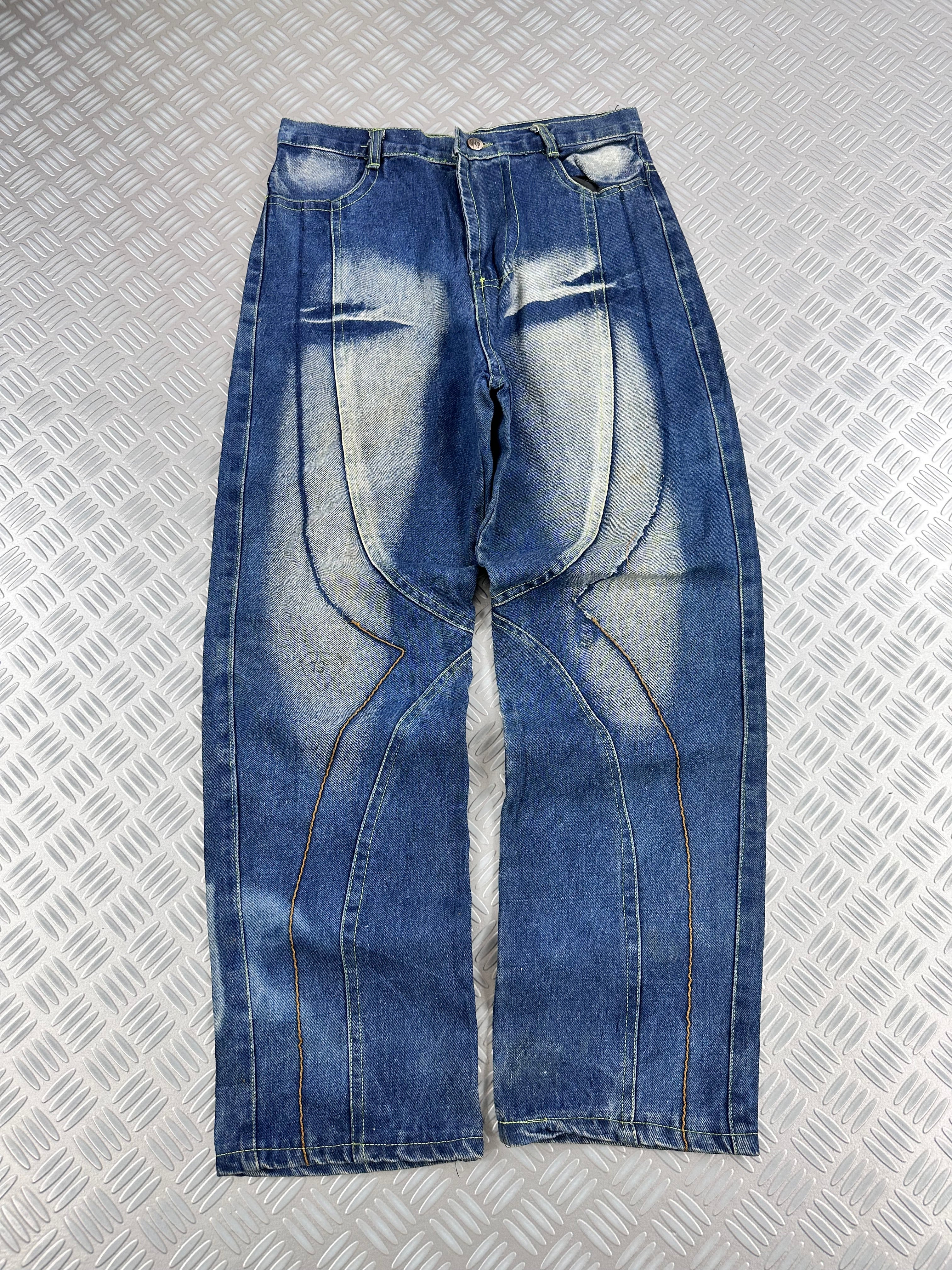 vintage y2k jeans spider embroidered 00's (M)