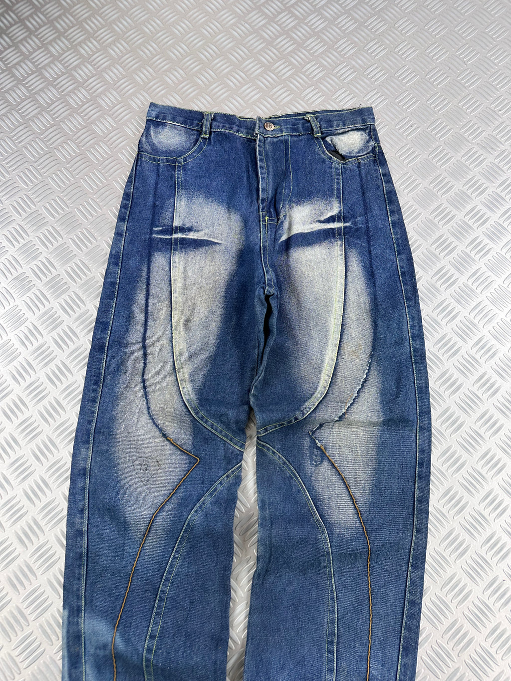 vintage y2k jeans spider embroidered 00's (M)