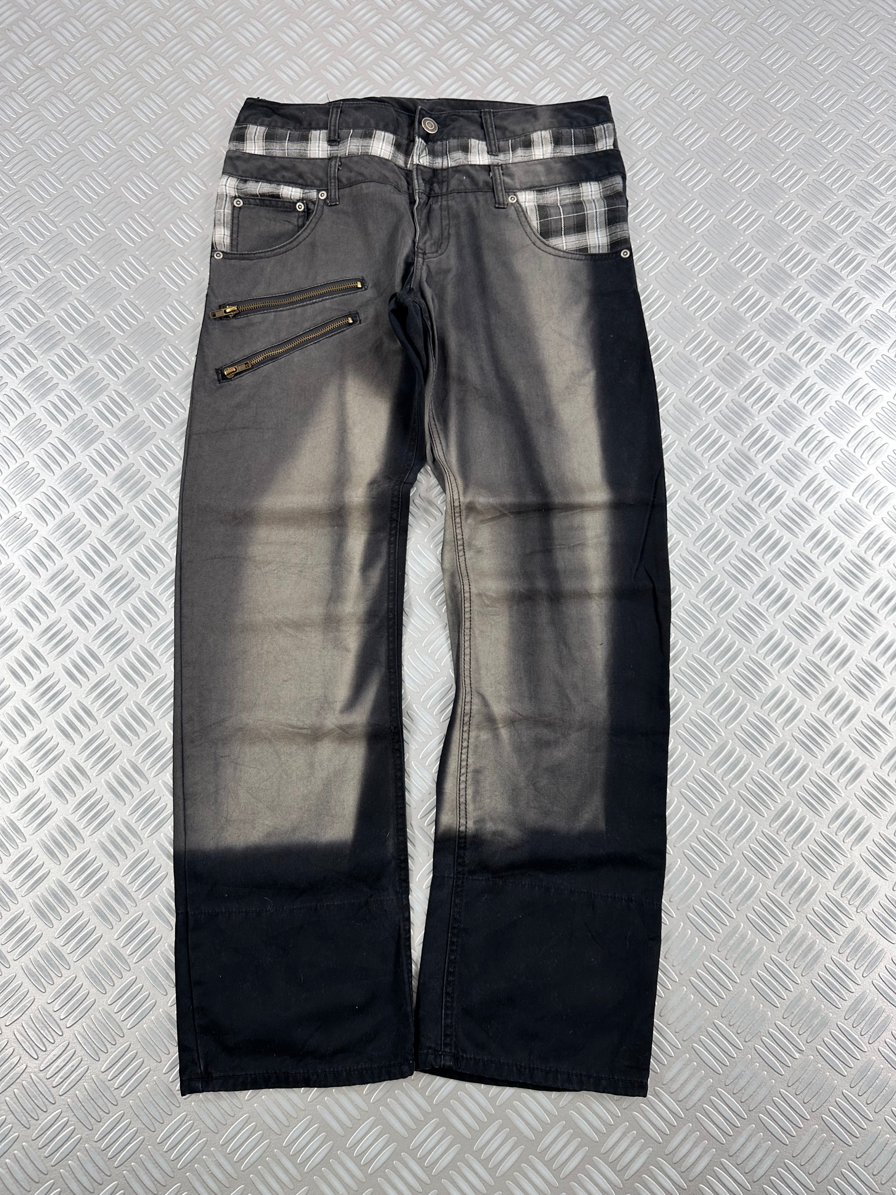 Double waist japanese faded jeans y2k (L)