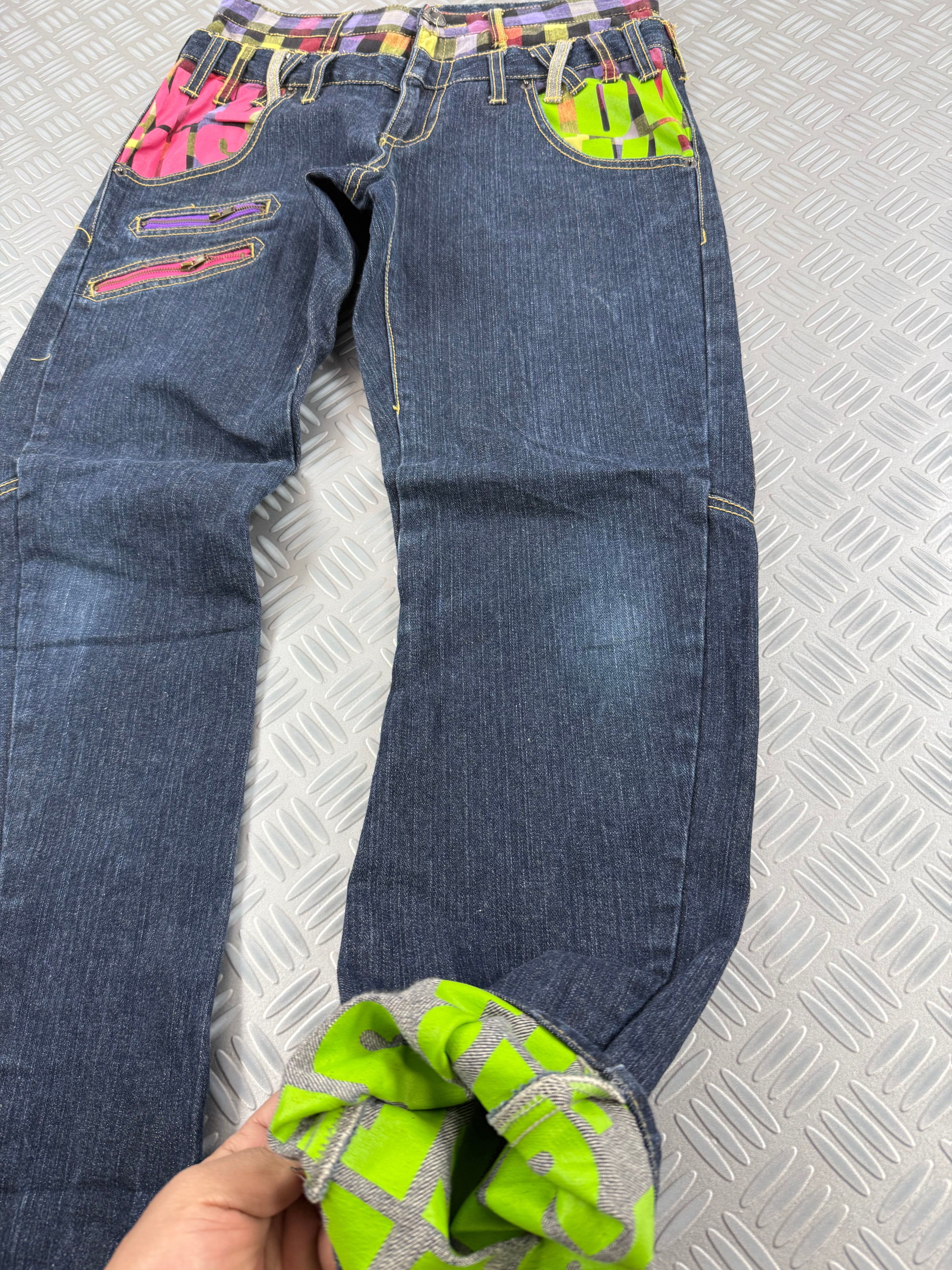 Japanese double waist jeans vintage (M)