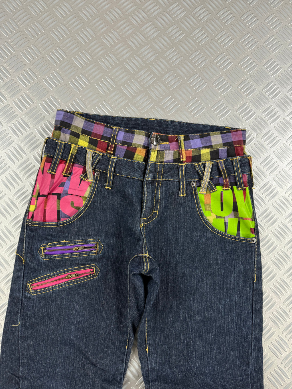 Japanese double waist jeans vintage (M)