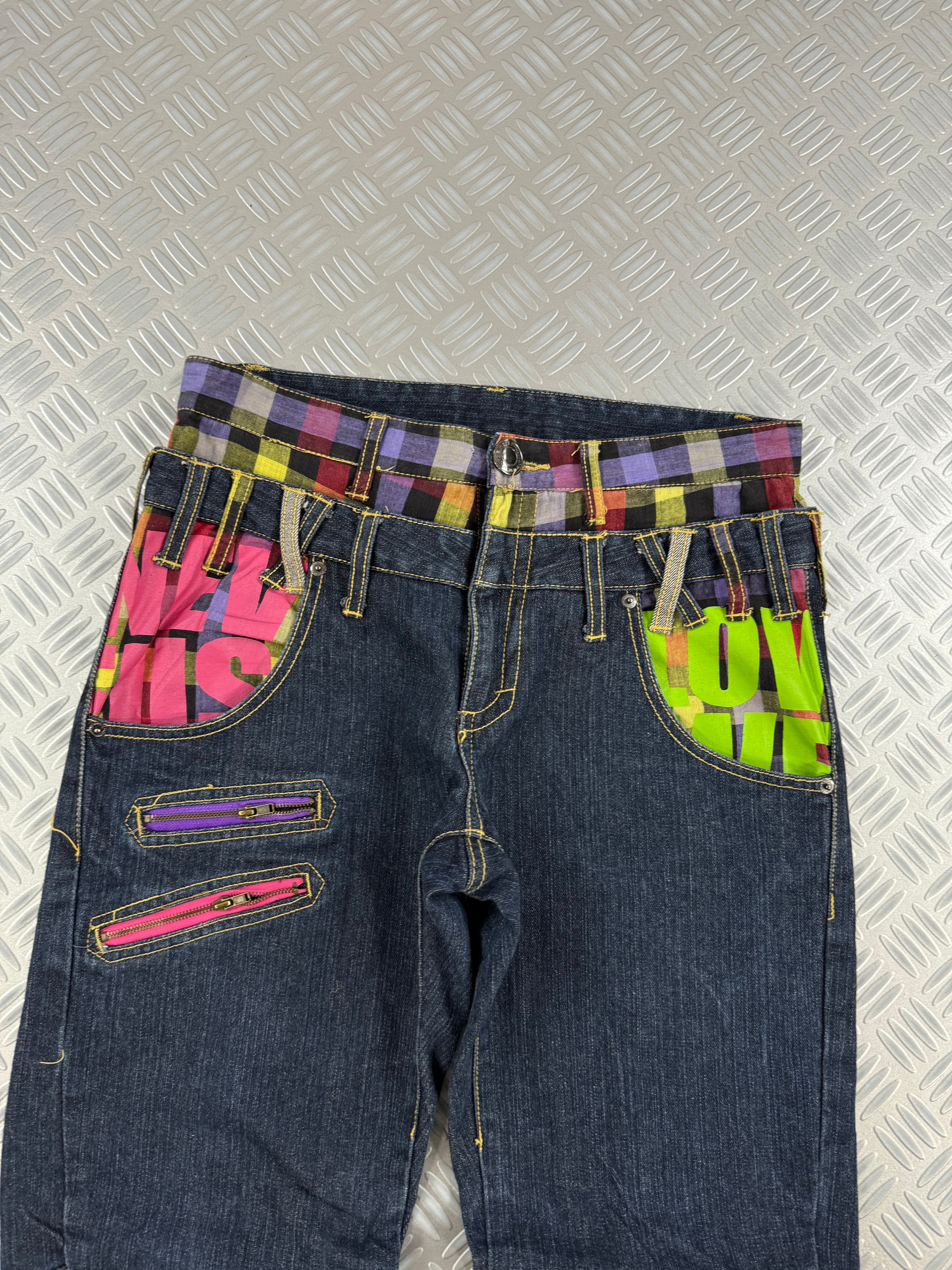 Japanese double waist jeans vintage (M)