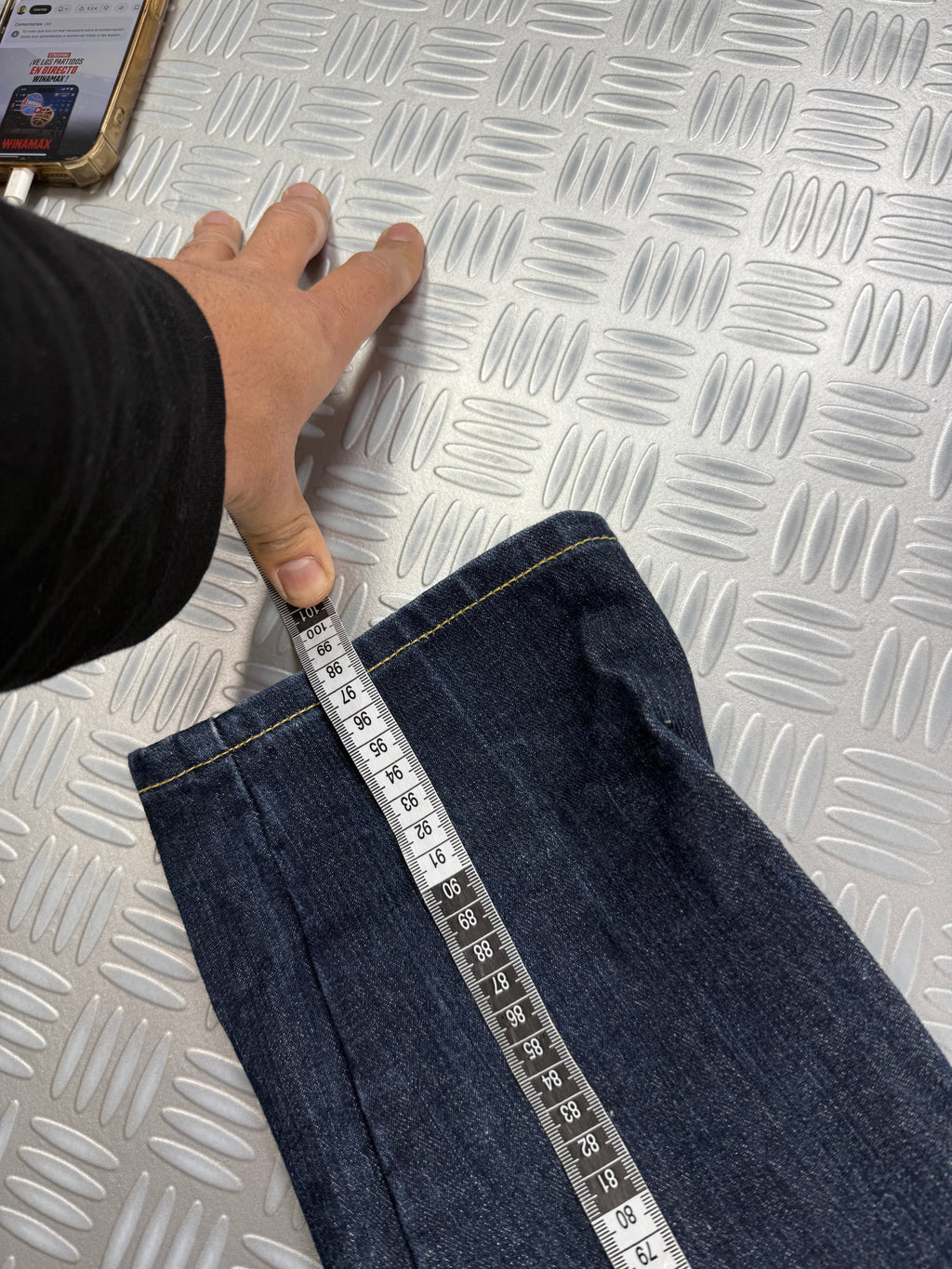 Japanese double waist jeans vintage (M)